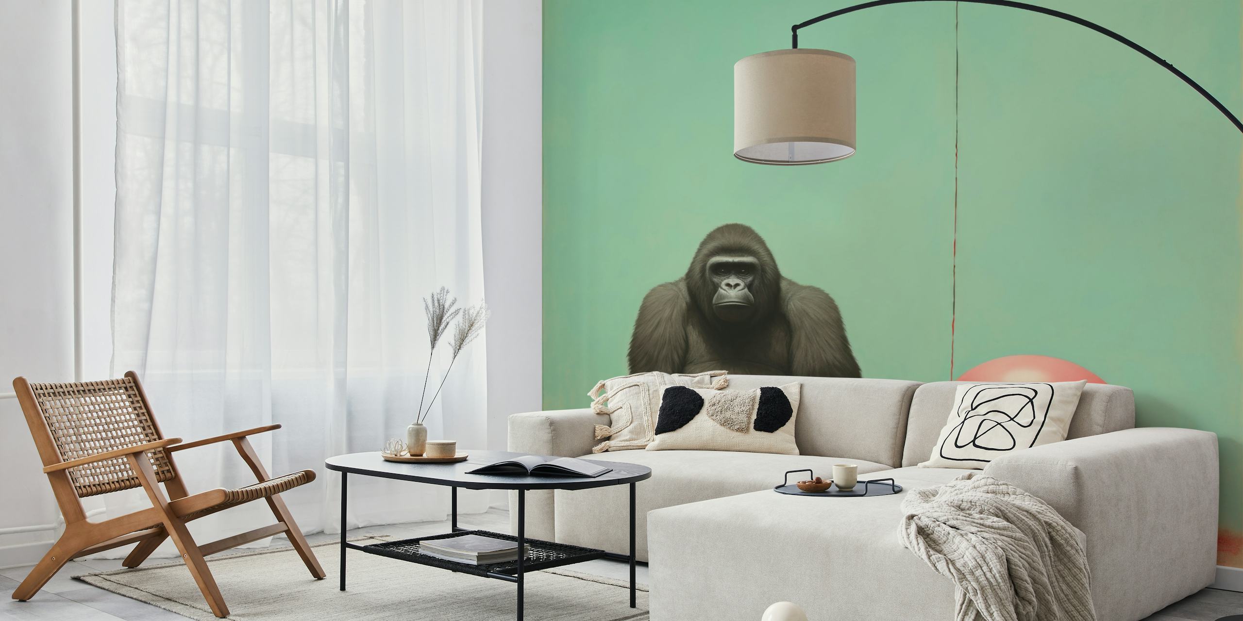 Minimal Gorilla Strength wallpaper in a room