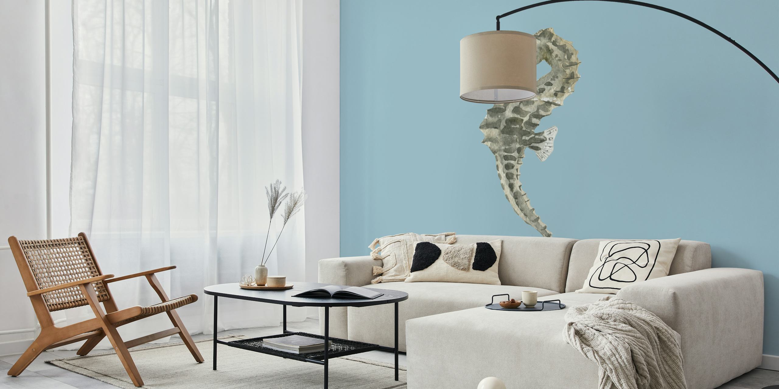 Papiers peints Seahorse dans un cadre de pièce