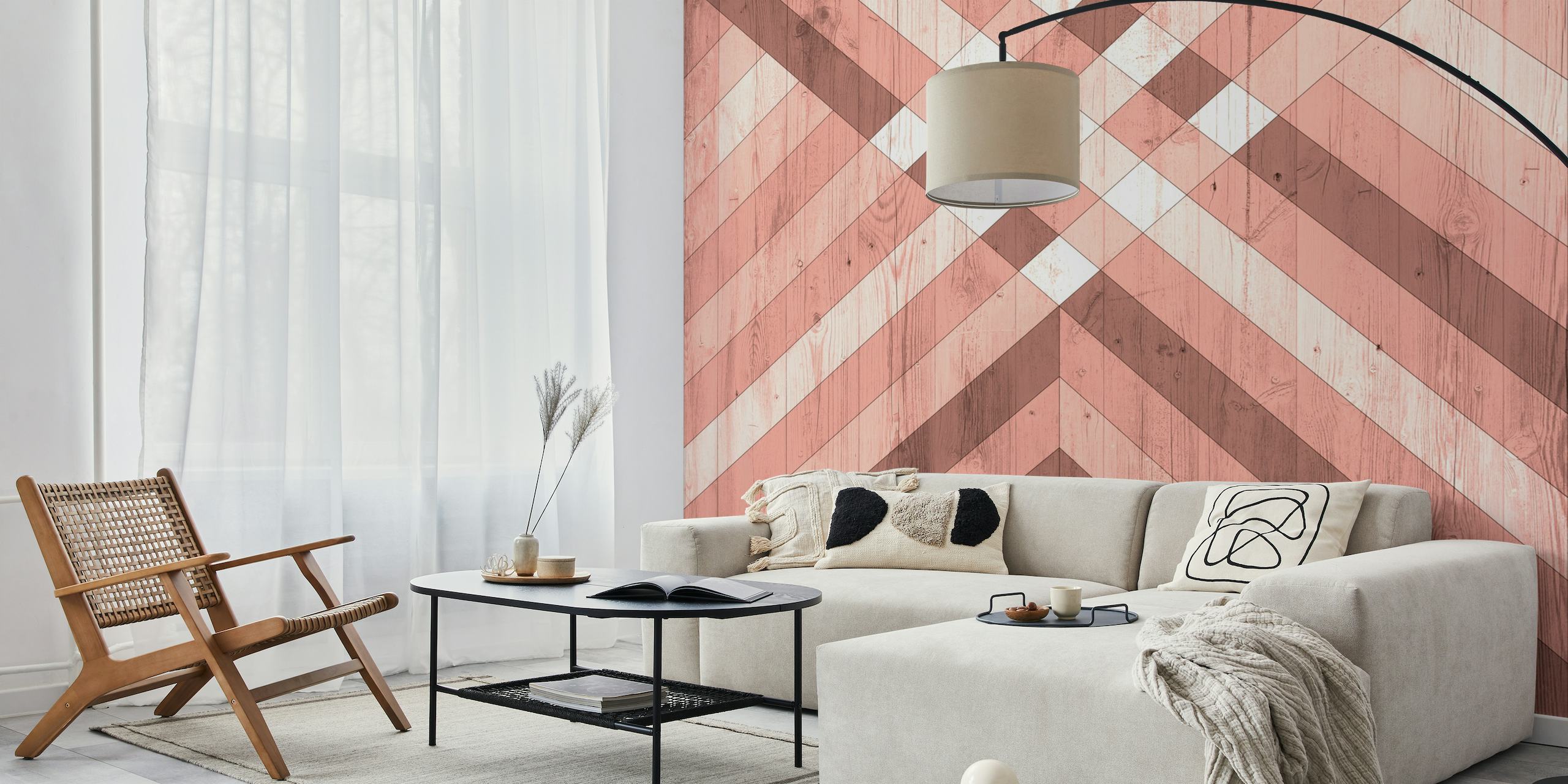 Geometric Wood Texture wallpaper