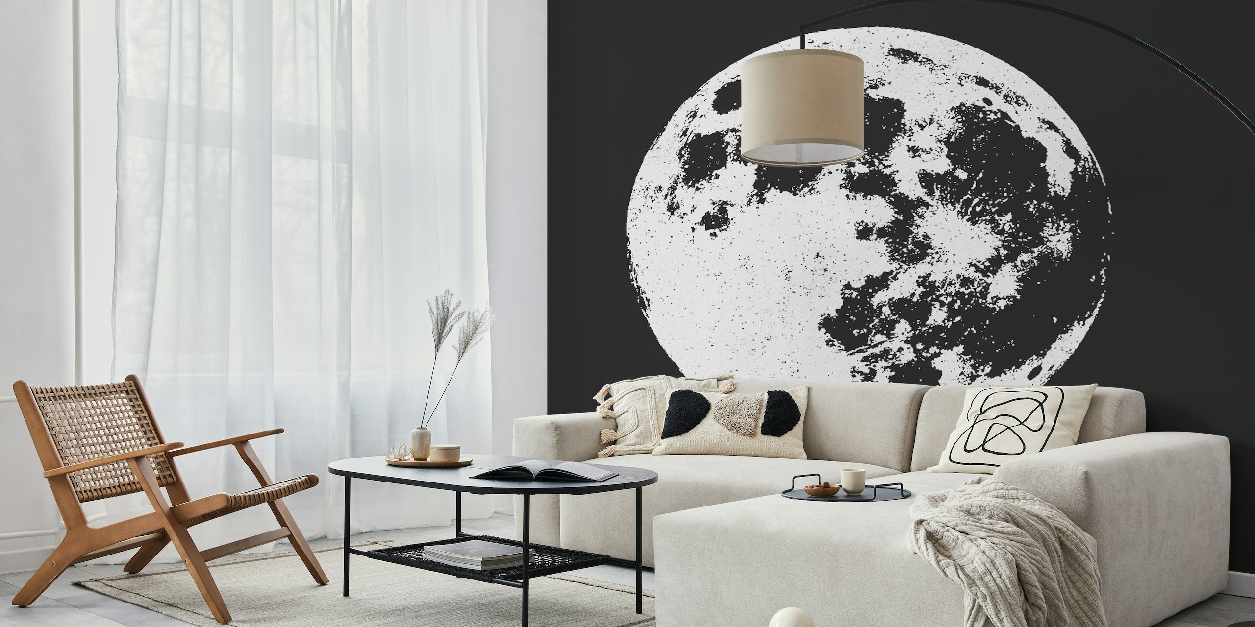 Full moon shining bright wallpaper