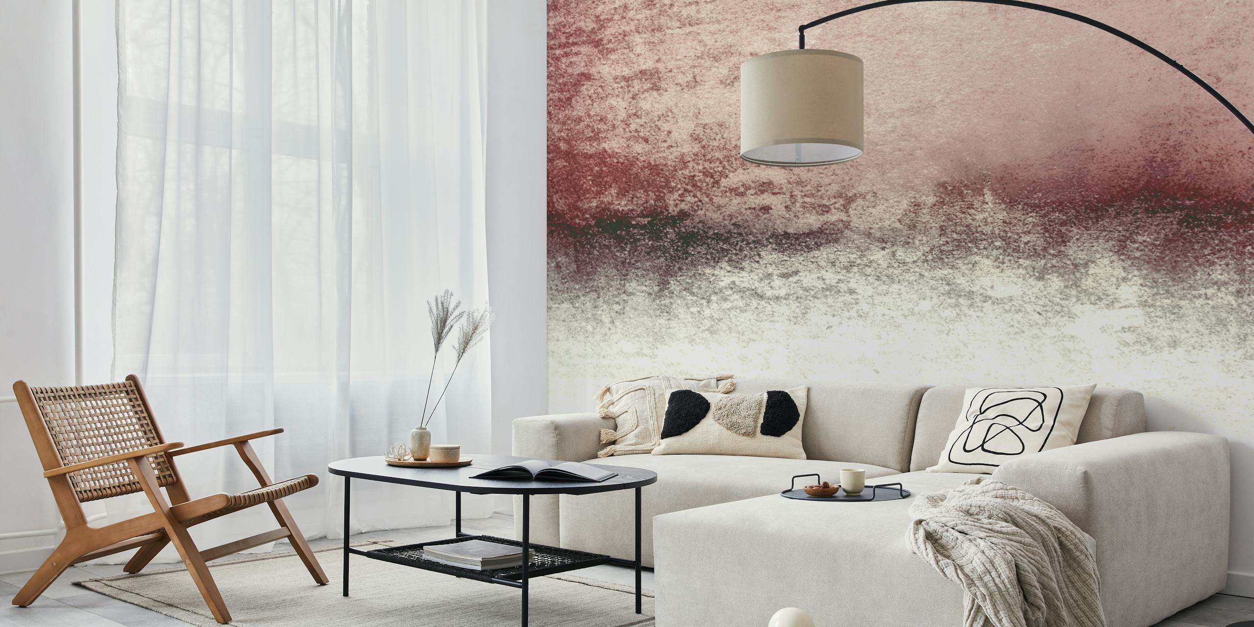 Fading Distressed Blush to White tapeta u sobi