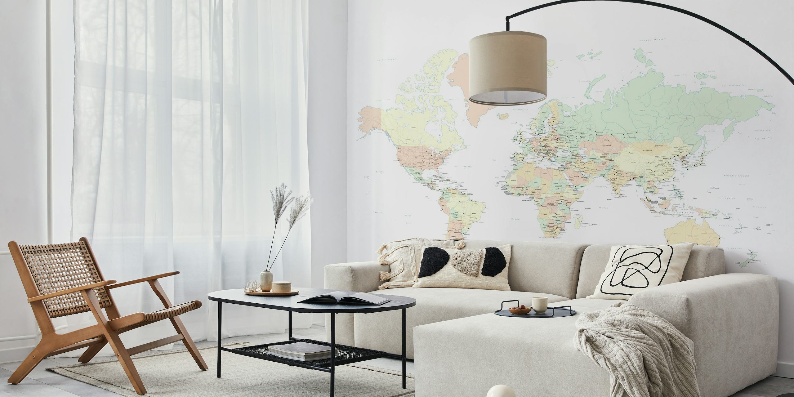 World map countries XL wallpaper
