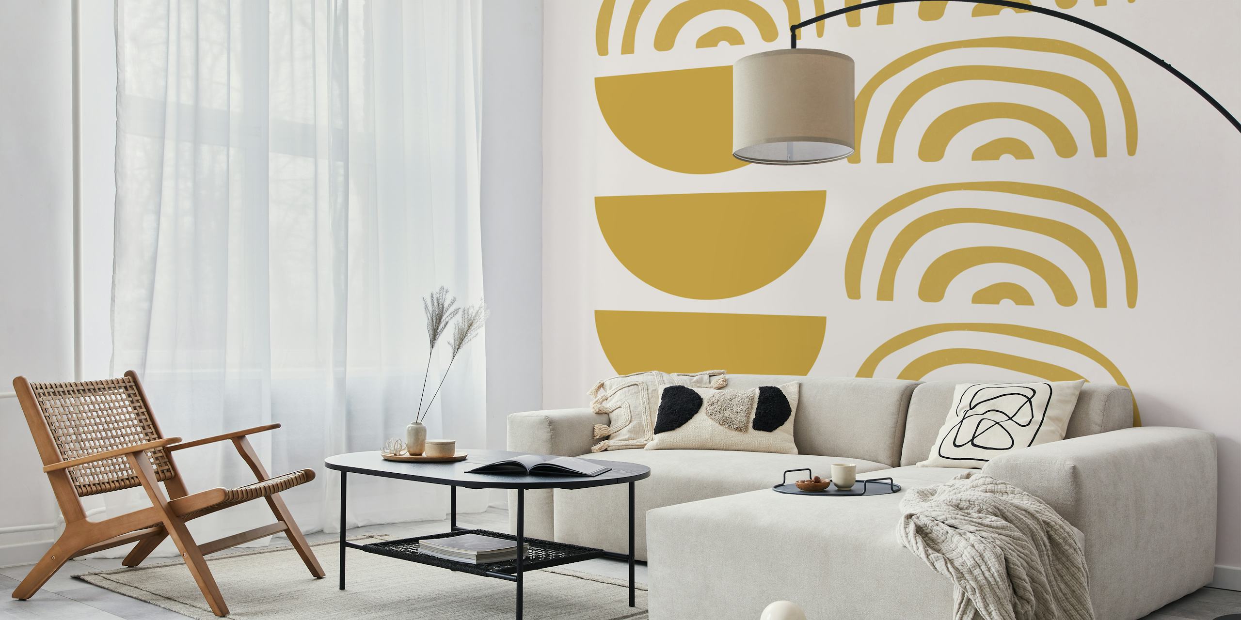 Diseño de papel pintado Subtle Essence en una habitación