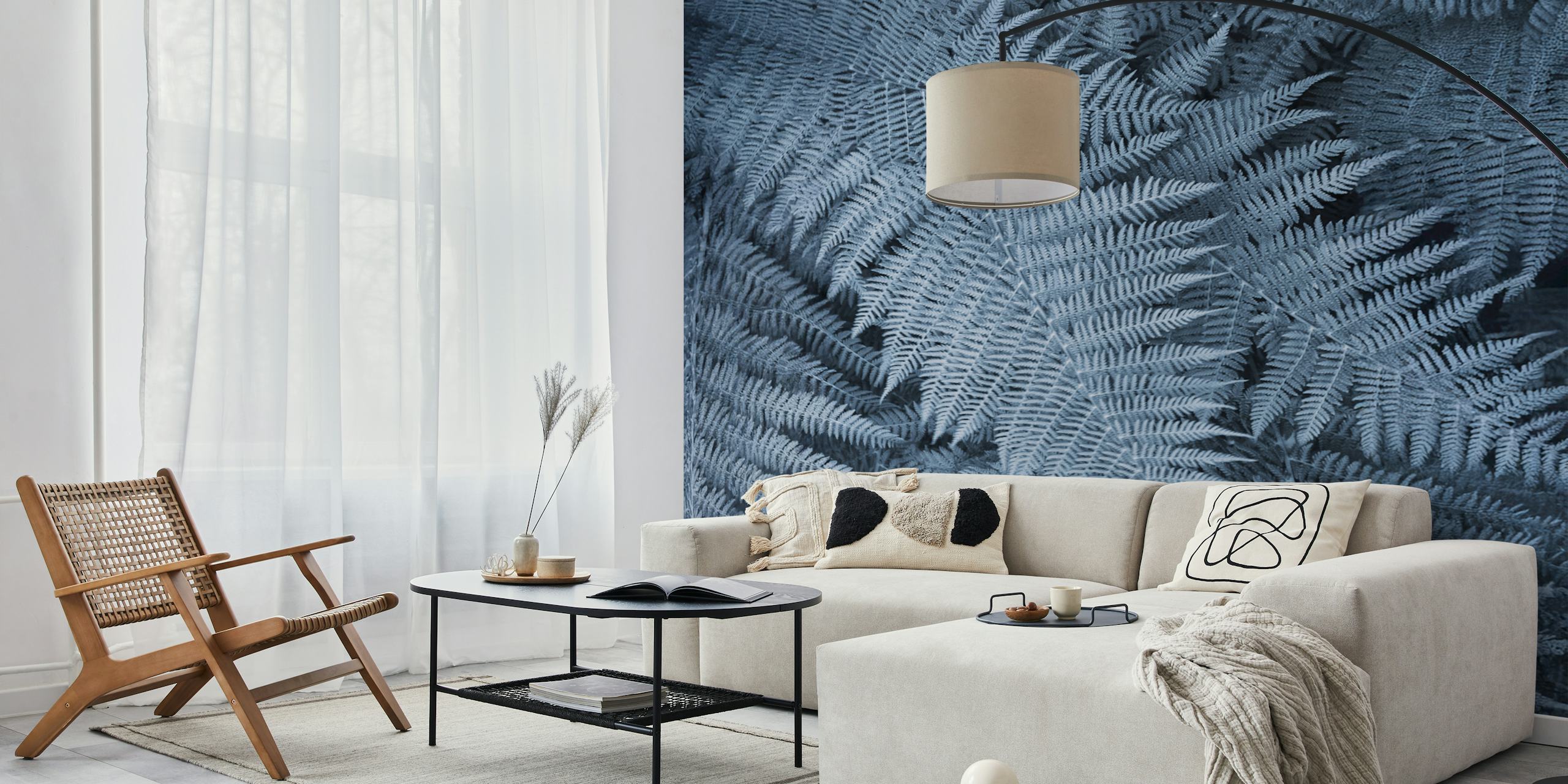 Frosted Fern Delight Tapete in einem Raum