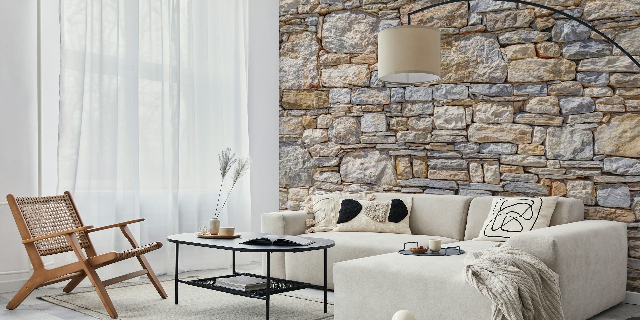 Vintage stone wall texture design wallpaper