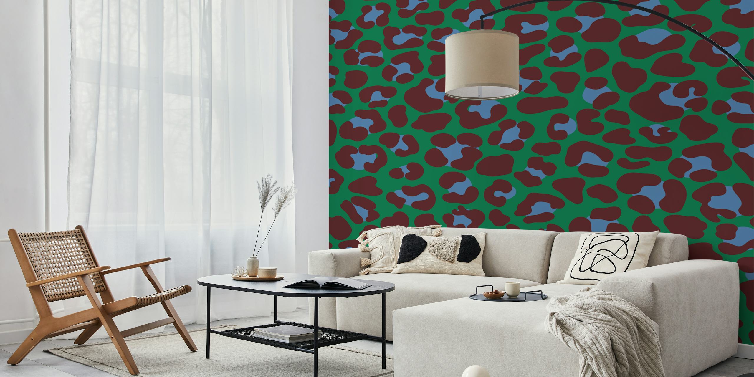 Colorful Leopard Print tapeta w pokoju