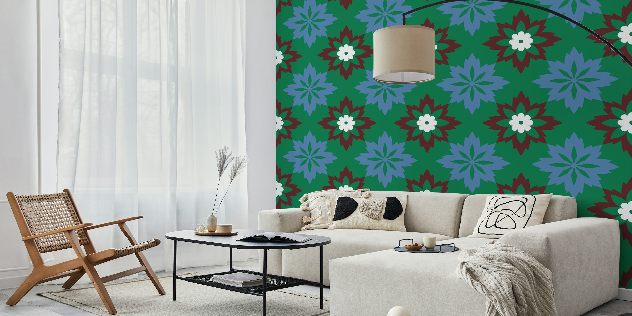 Emerald Garden Symphony wallpaper design