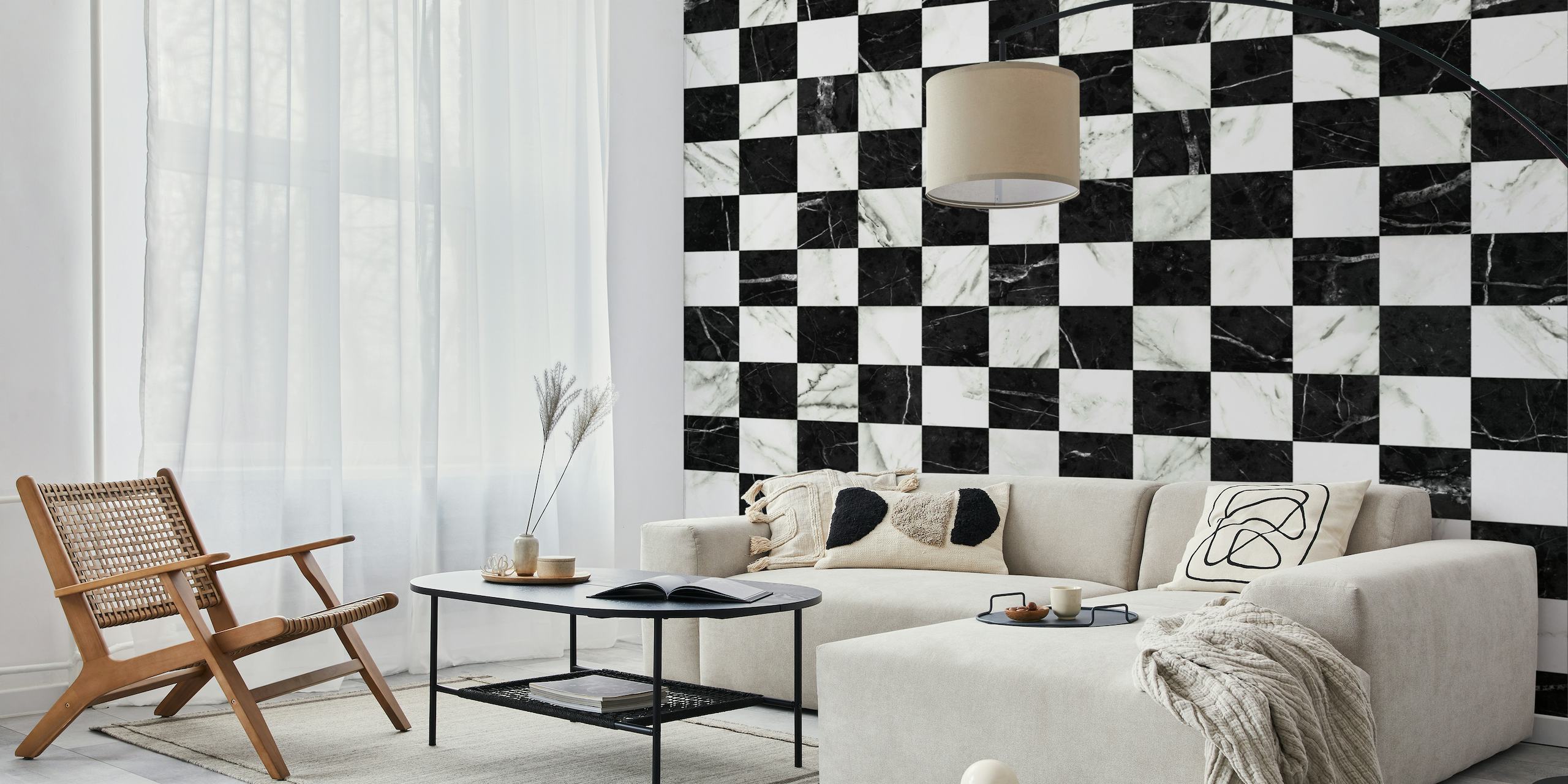Marble Checkerboard Pattern papiers peint