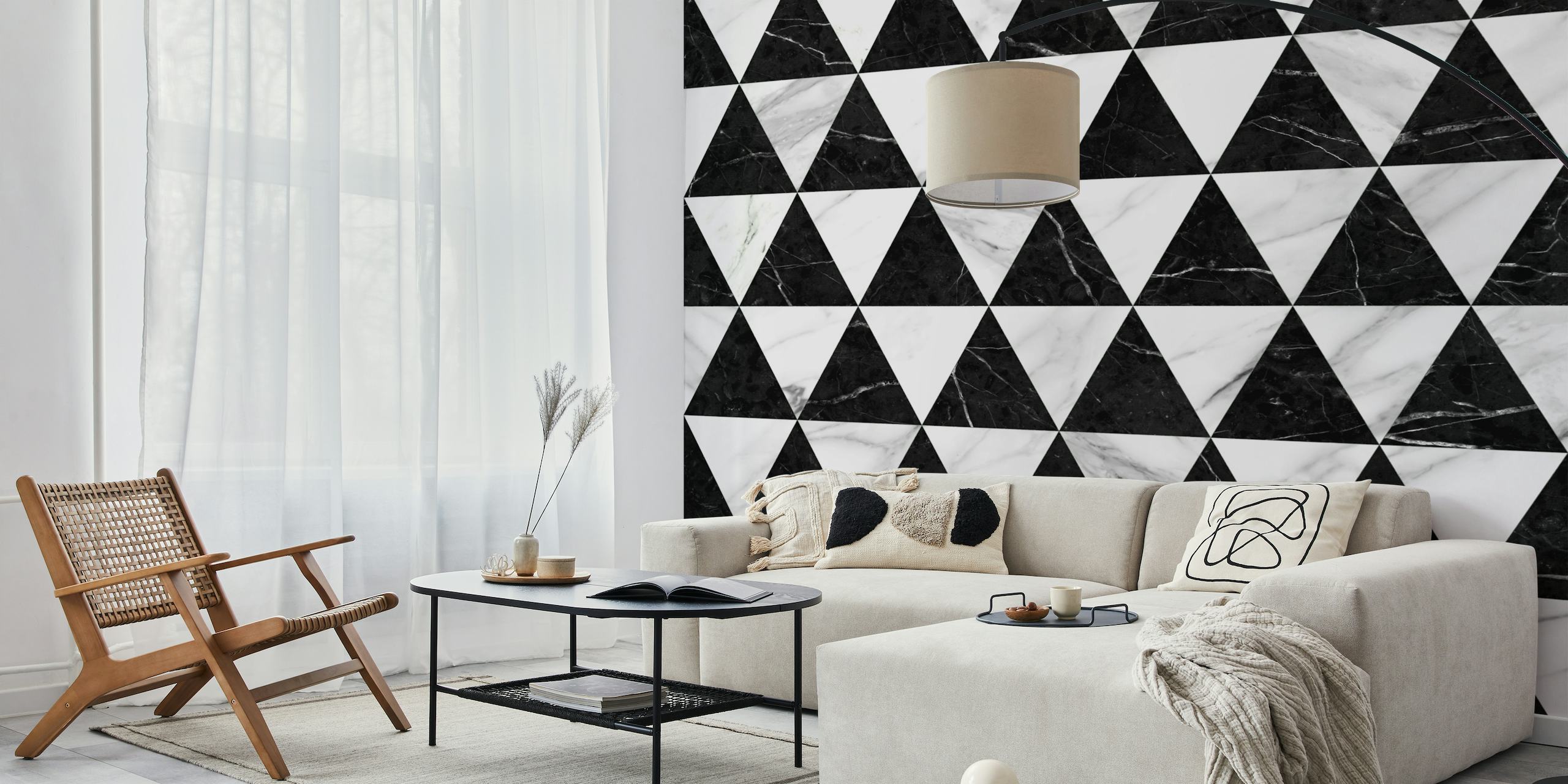 Marble Triangle Pattern behang