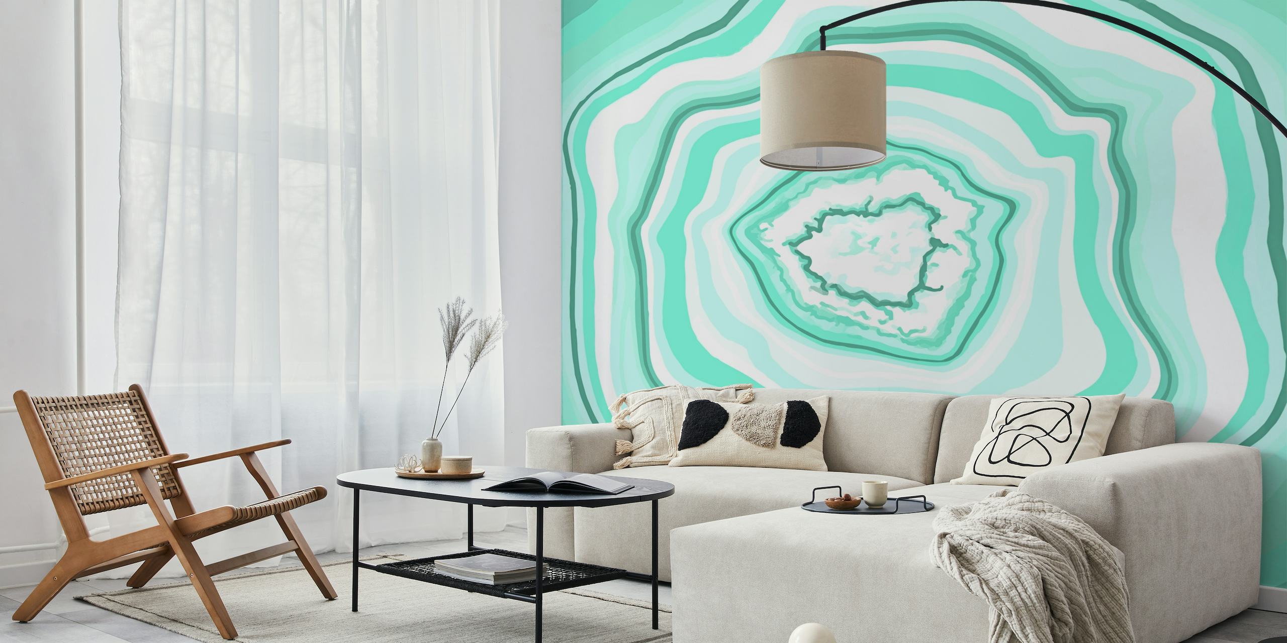 Hand Drawn Agate Turquoise wallpaper
