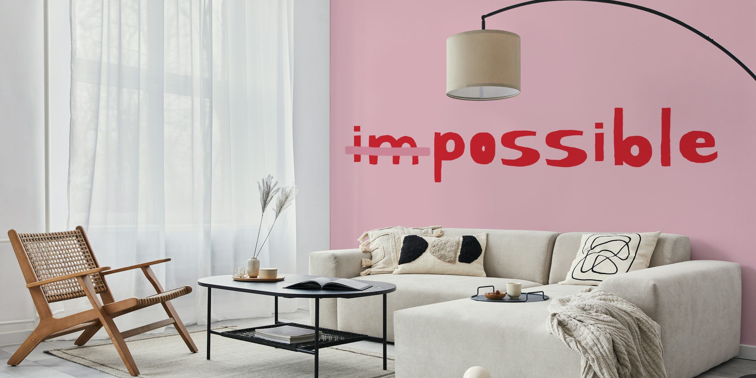 Impossible wallpaper design in a room