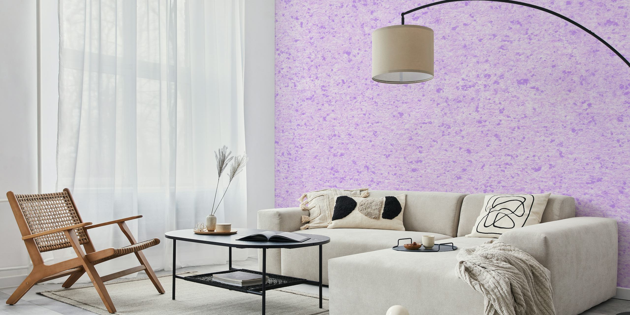 Lilac Stone Wall wallpaper