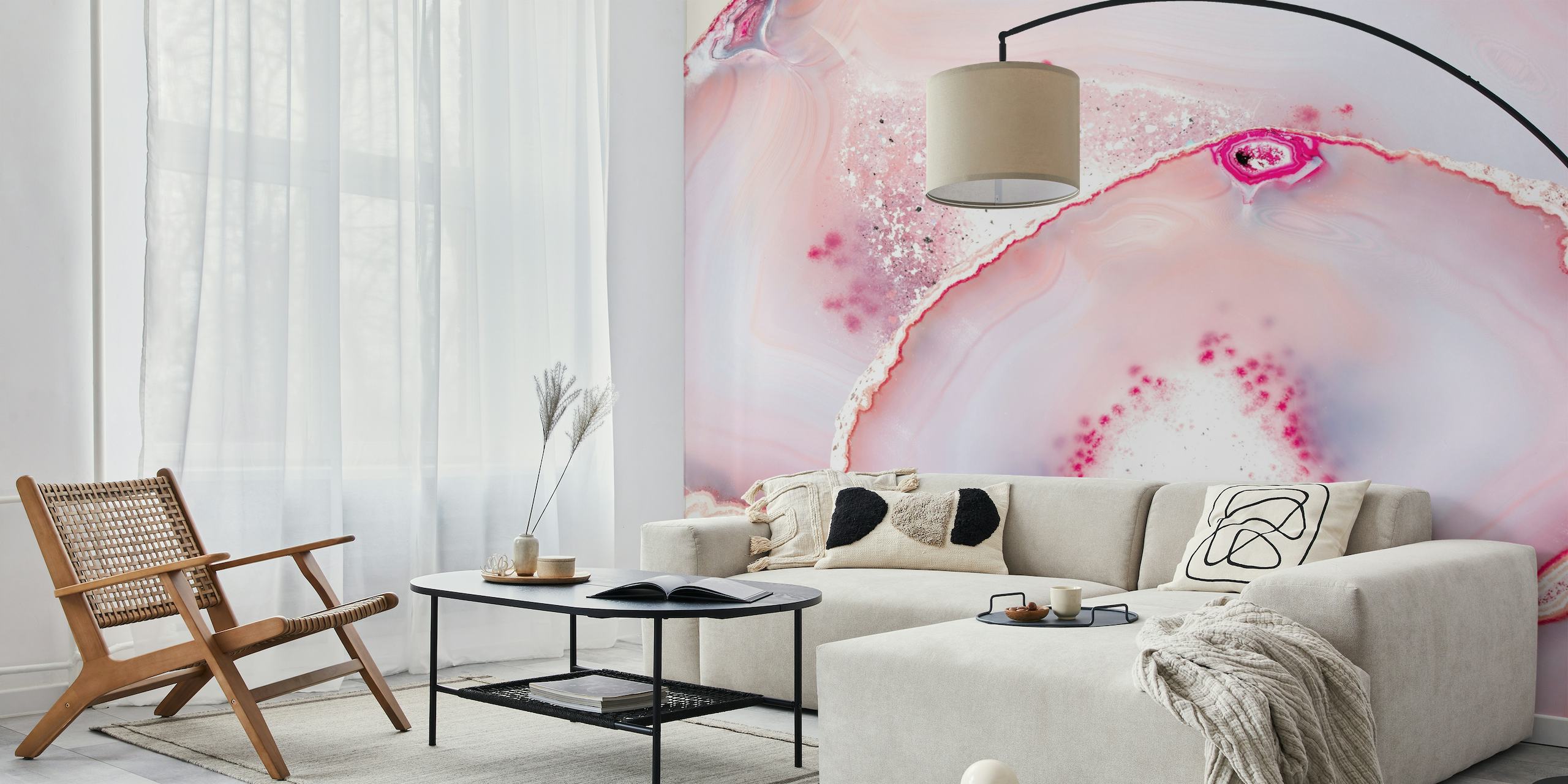 Pink and White Agate wallpaper