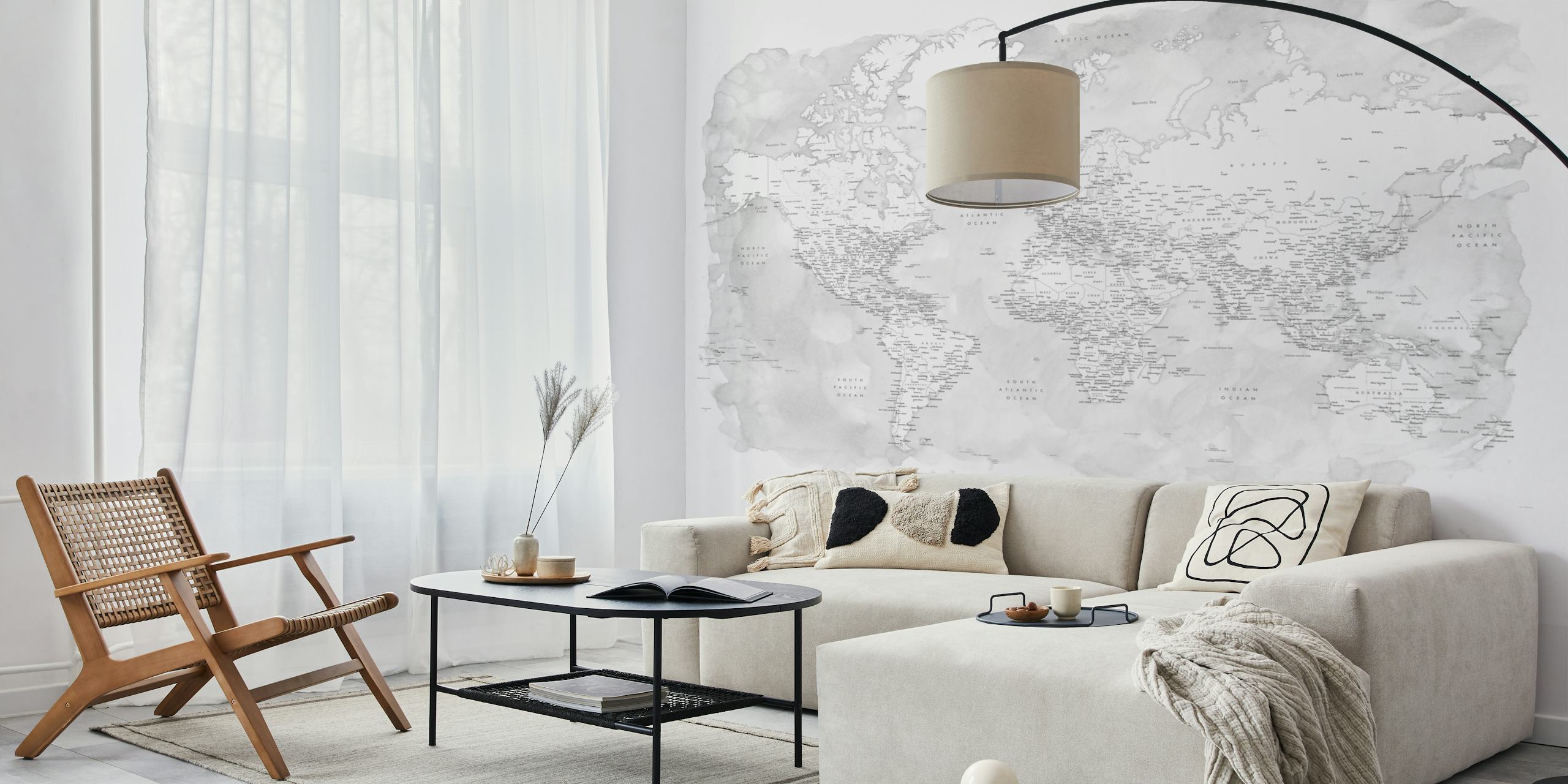papel tapiz World map Xandi Antarctica