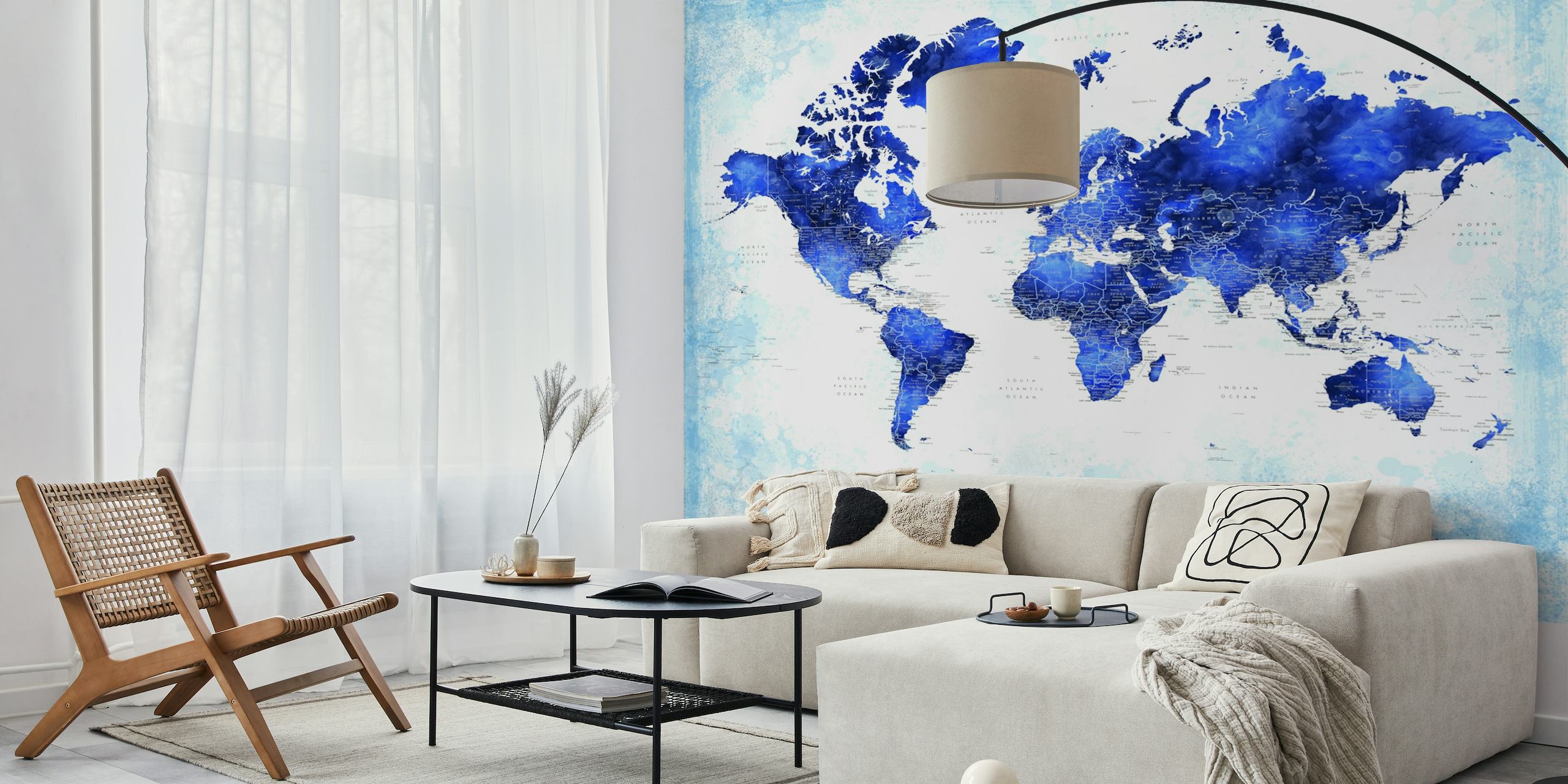 World map Georgino Antarctica wallpaper