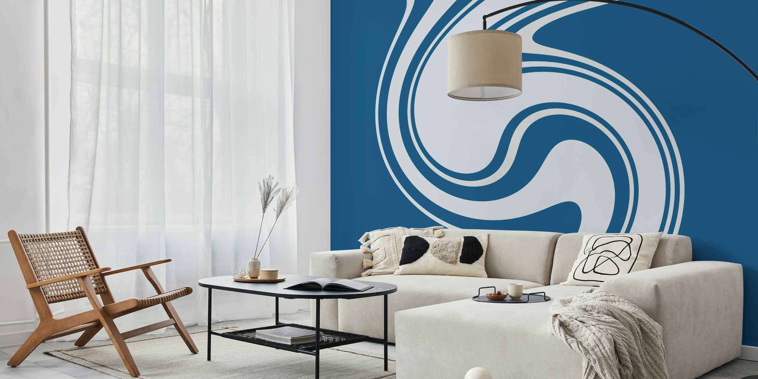 Liquid Swirl Classic Blue wallpaper