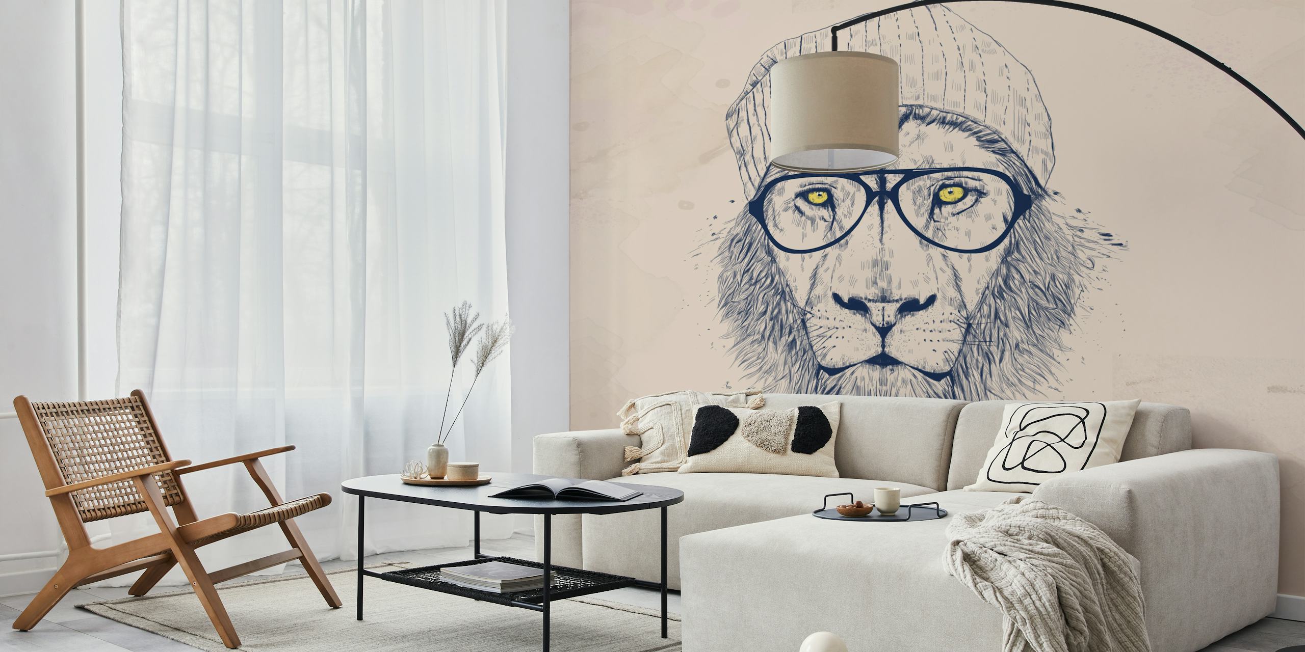 Cool lion dizajn zidnog postera u sobi