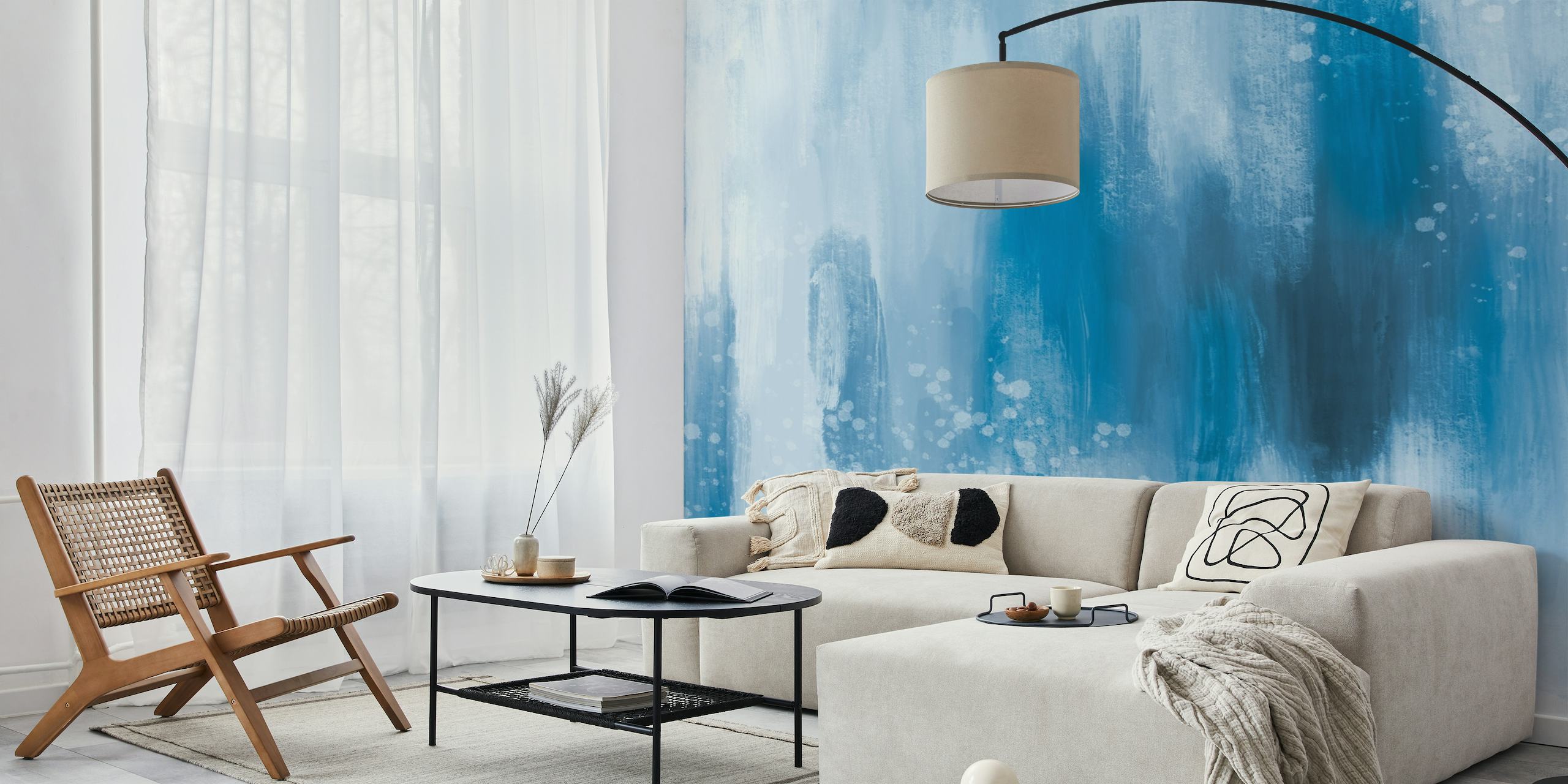 Blue White Texture wallpaper