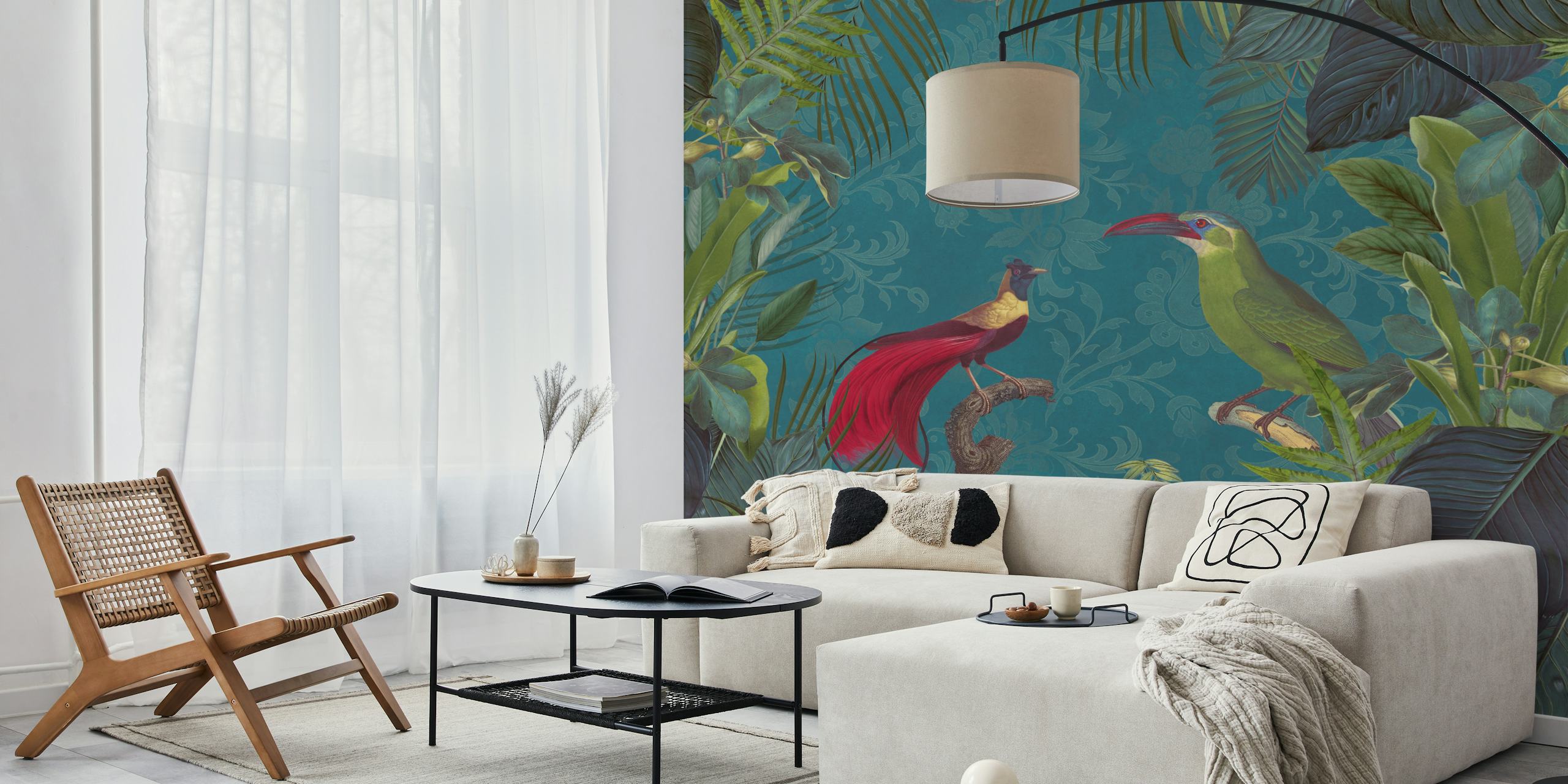 Bird Of Paradise Jungle tapet i ett rum