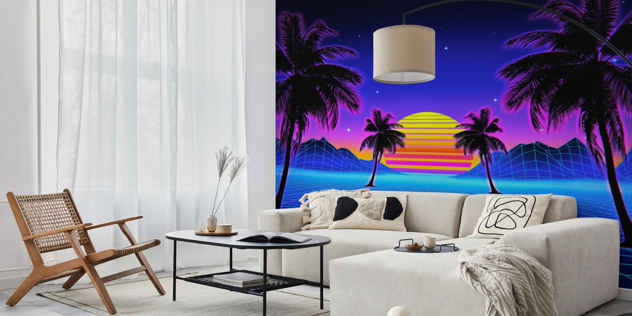 80s Retro Computer Art Wallpaper | Unmatched Vintage Wall Murals