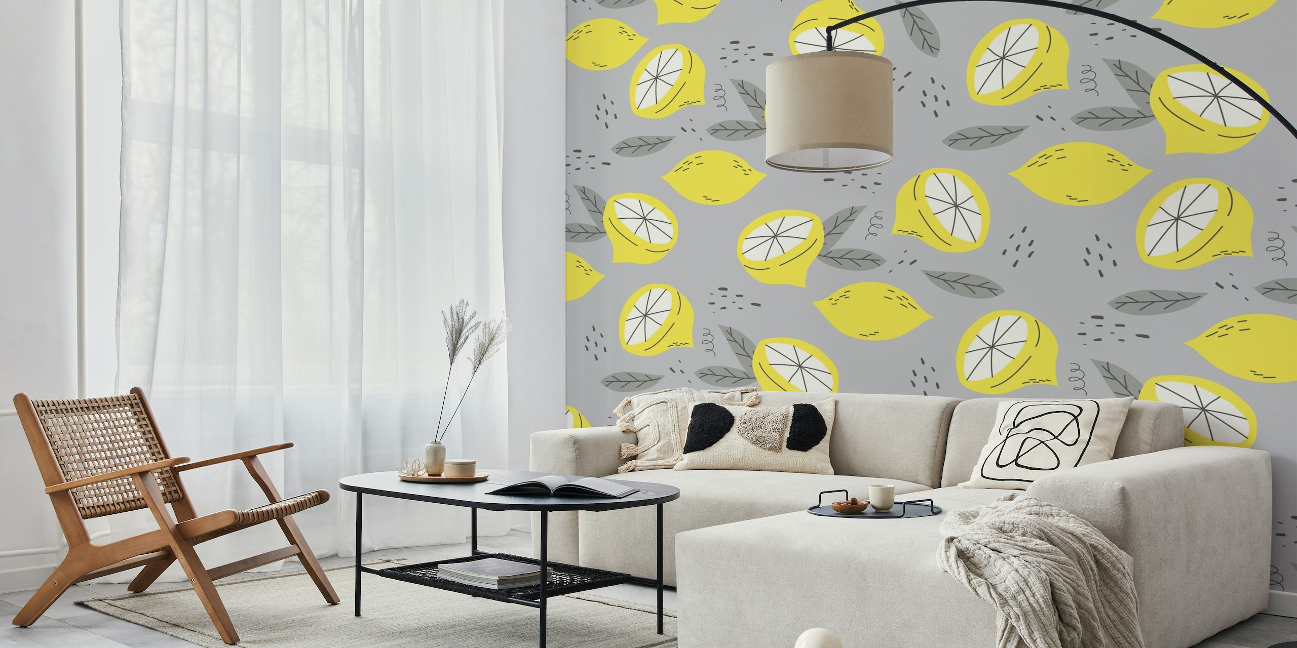 Illuminating Lemons Pattern behang