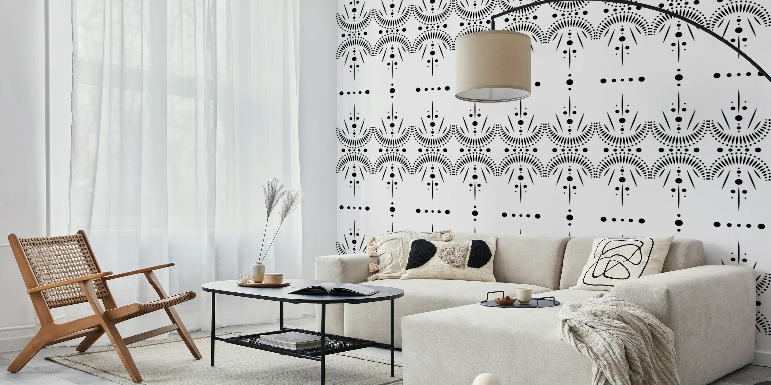 Half Moon wallpaper in a room setting