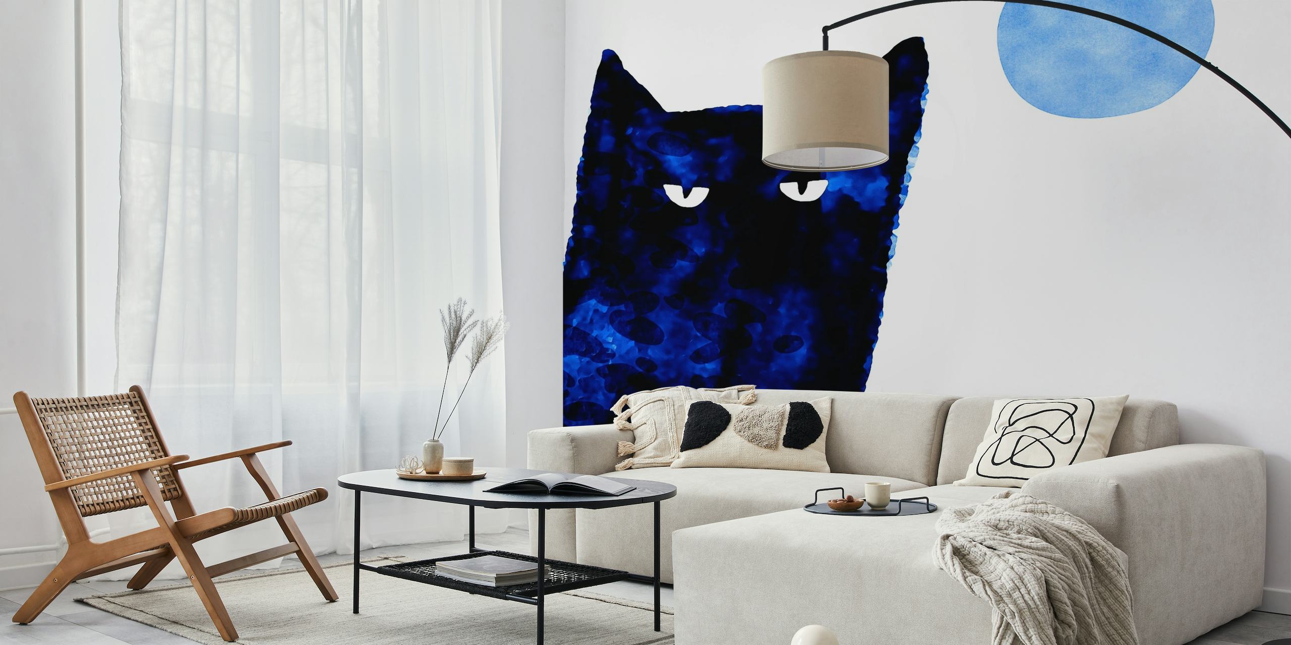 Moon Cat Minimalism wallpaper