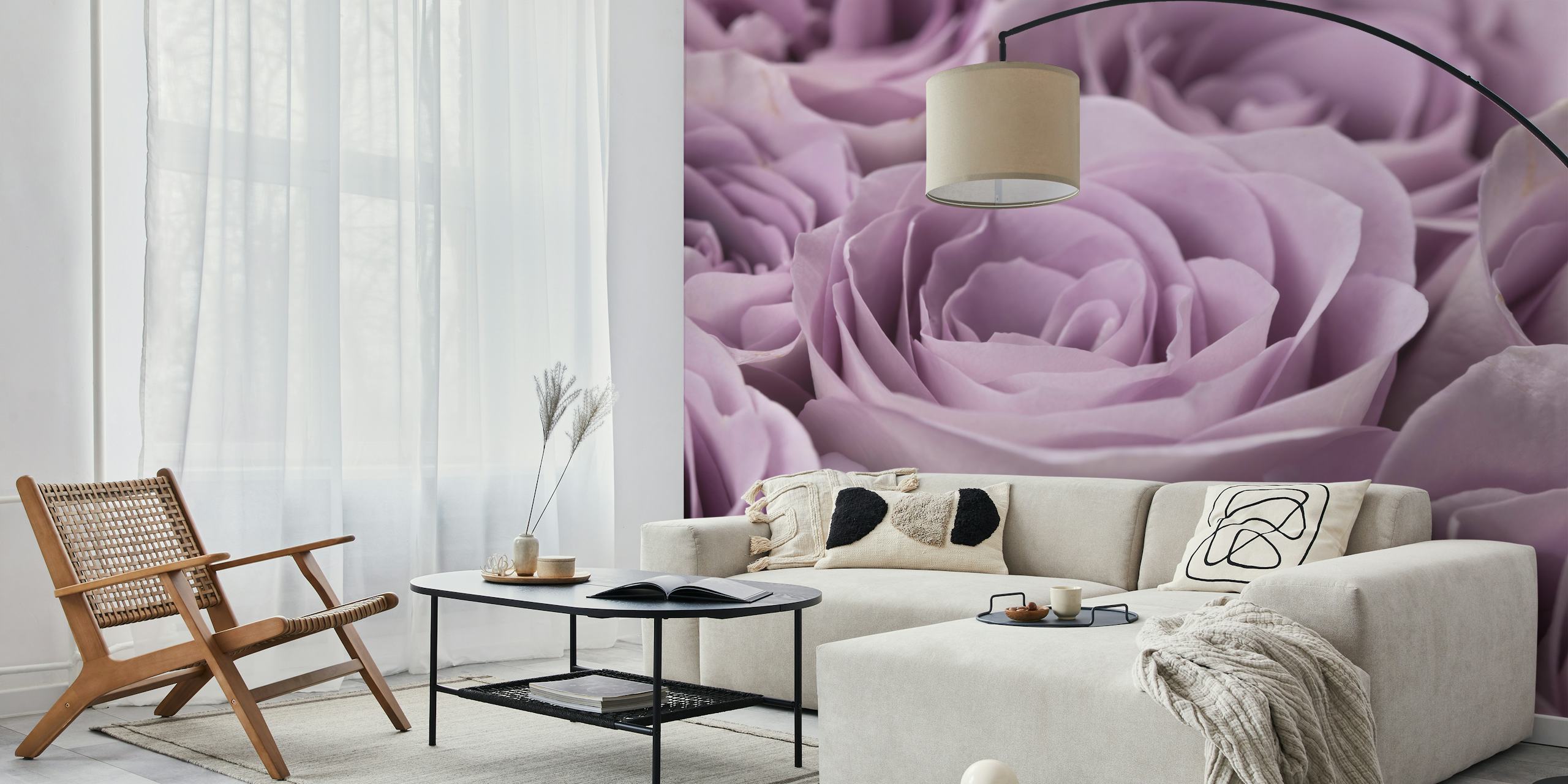 Design de papier peint Roses dans la pièce