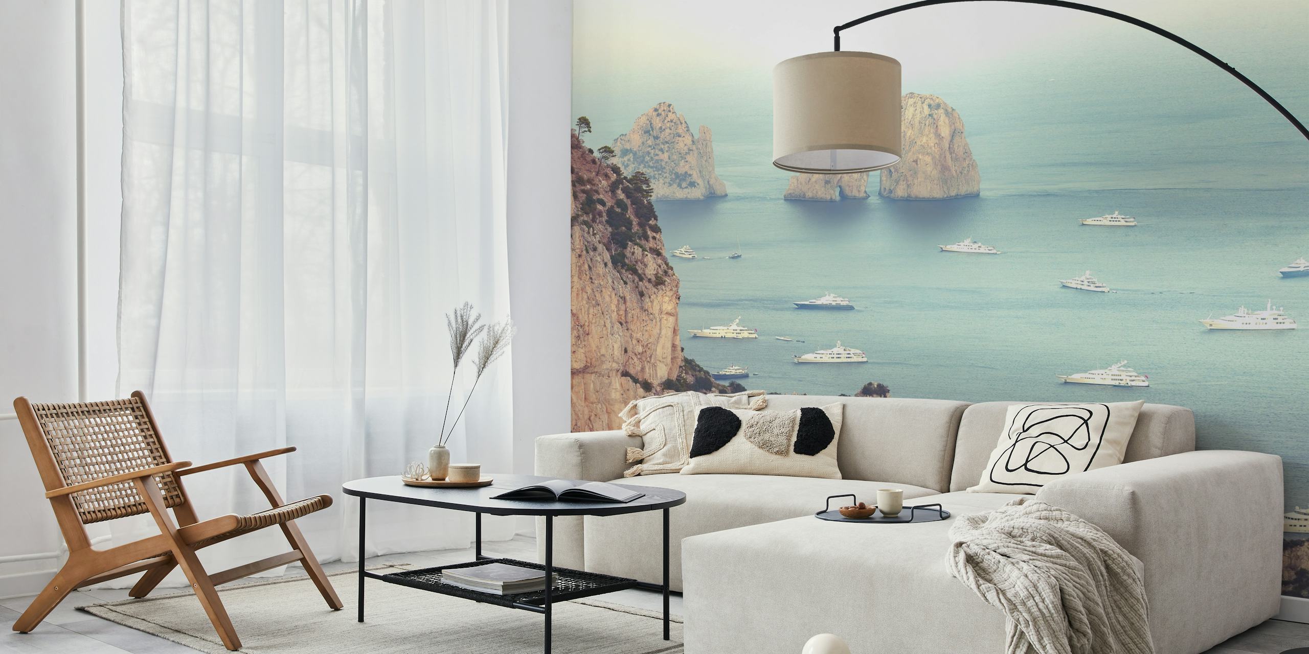 tapeta Faraglioni Cliffs u sobi
