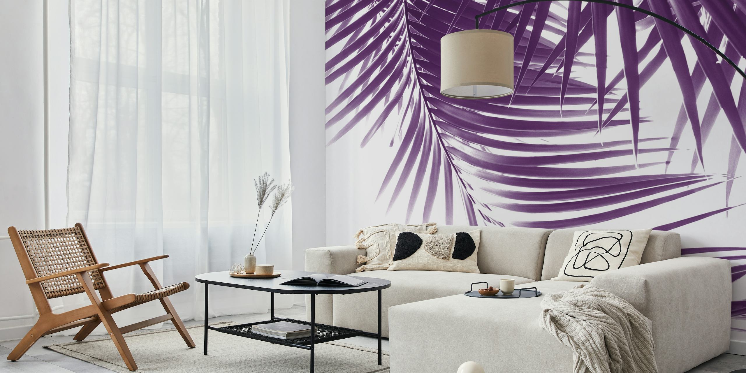 Palm Leaves Purple Vibes 1 wallpaper