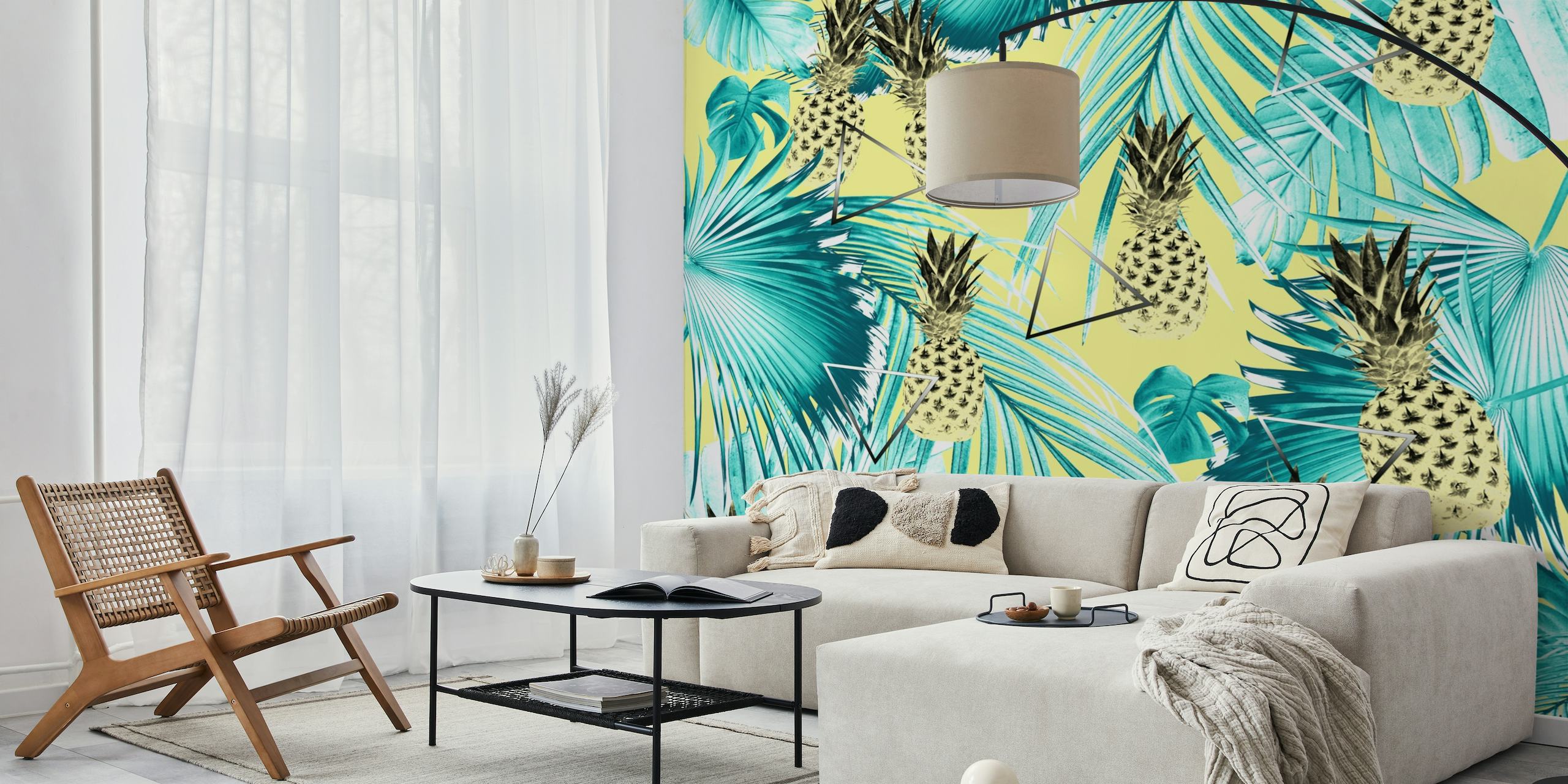 Tropical Pineapple Jungle 1 wallpaper
