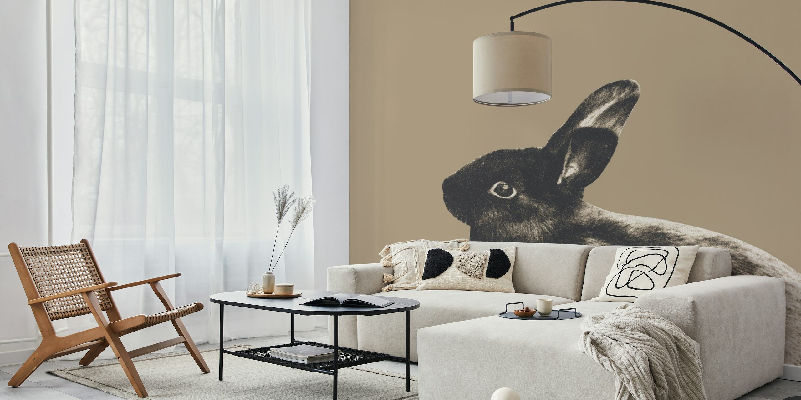 Little Rabbit on Sepia 1 wallpaper