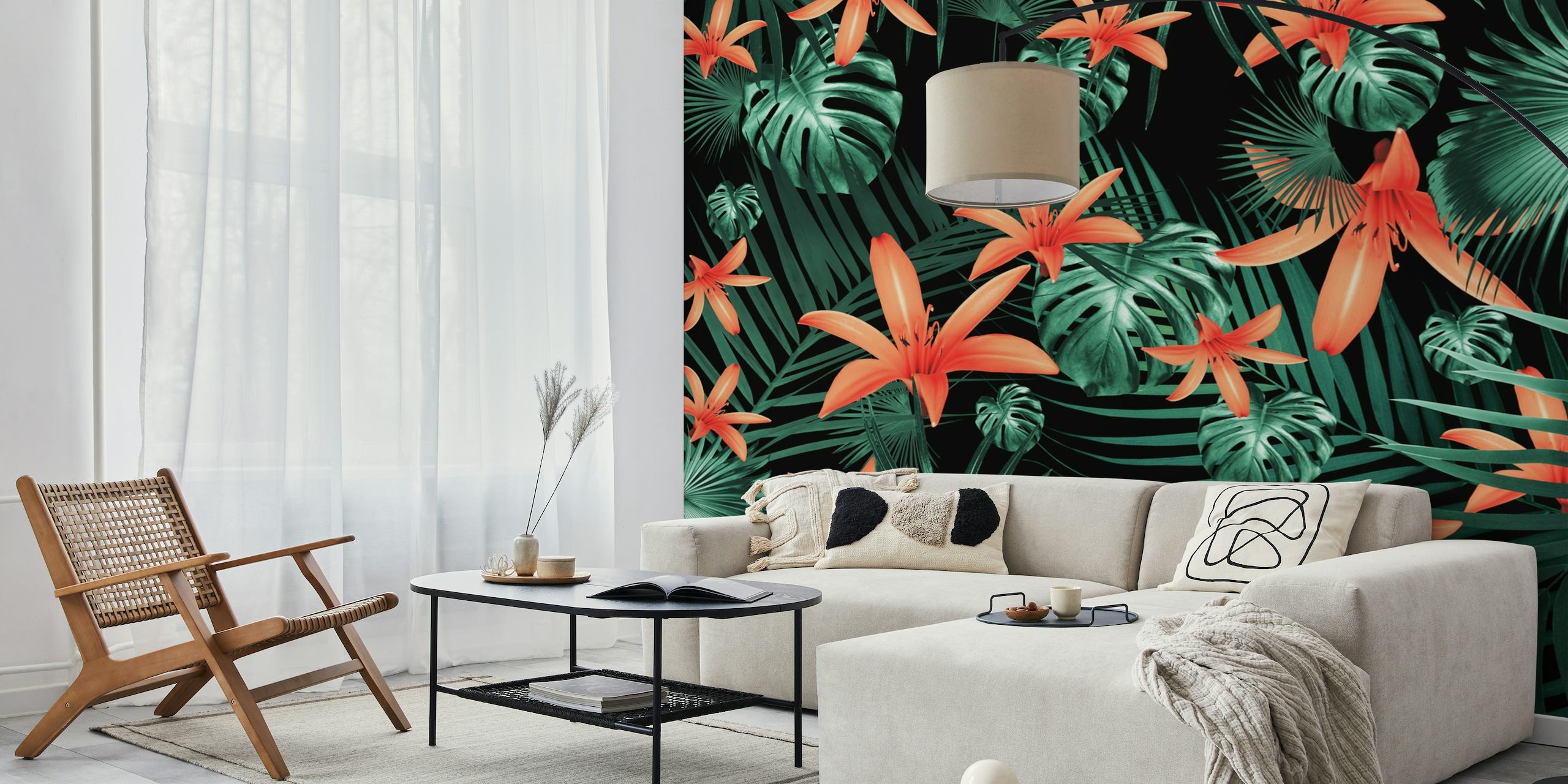 Tropical Flowers Jungle 1 wallpaper