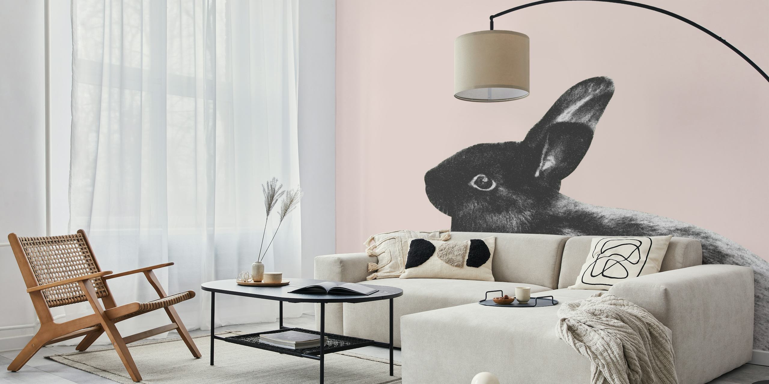 Little Rabbit on Blush 1 wallpaper