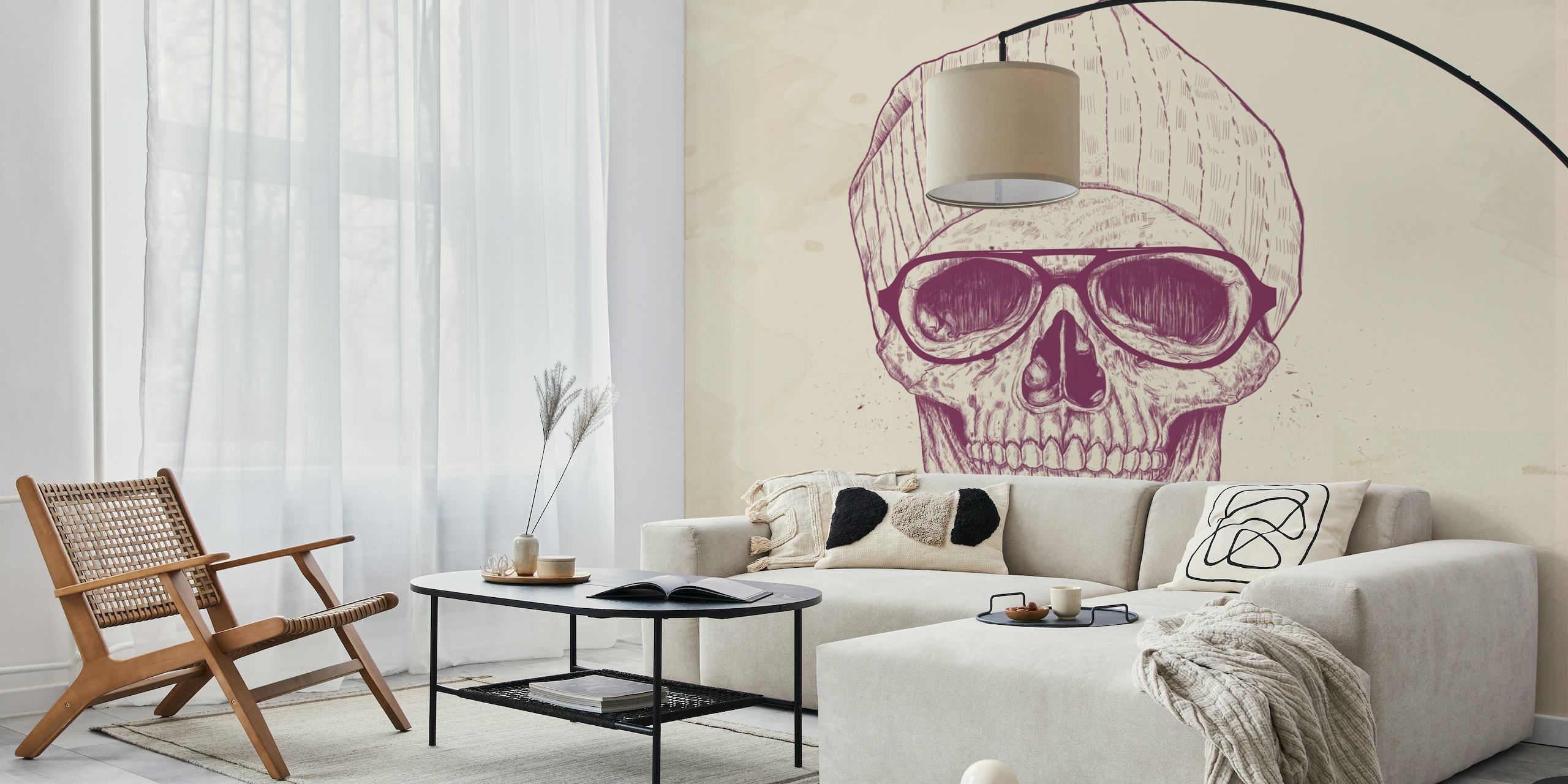 Cool skull behang