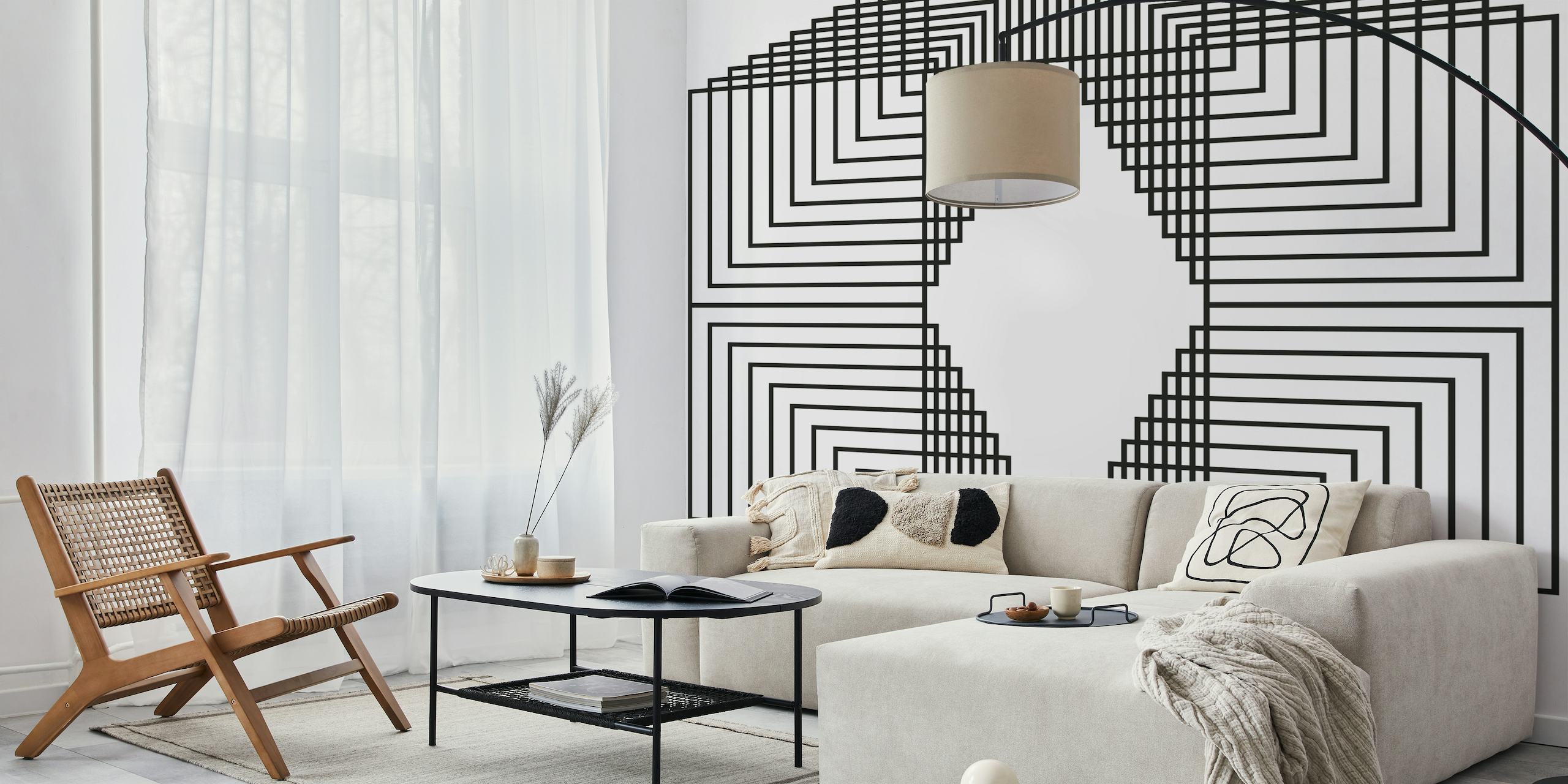 Geometric minimal design wallpaper