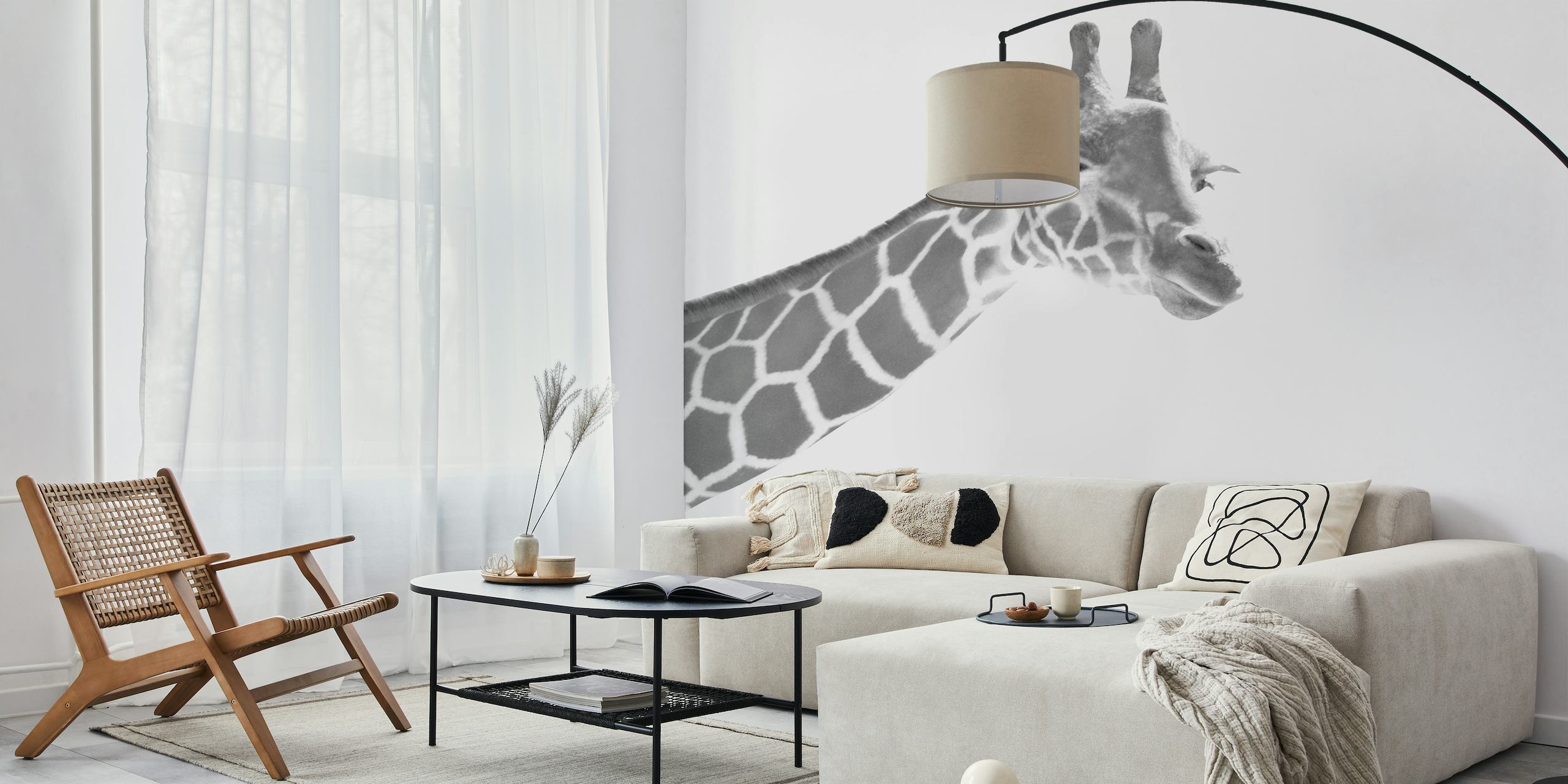 Giraffe Black White Dream 1 behang