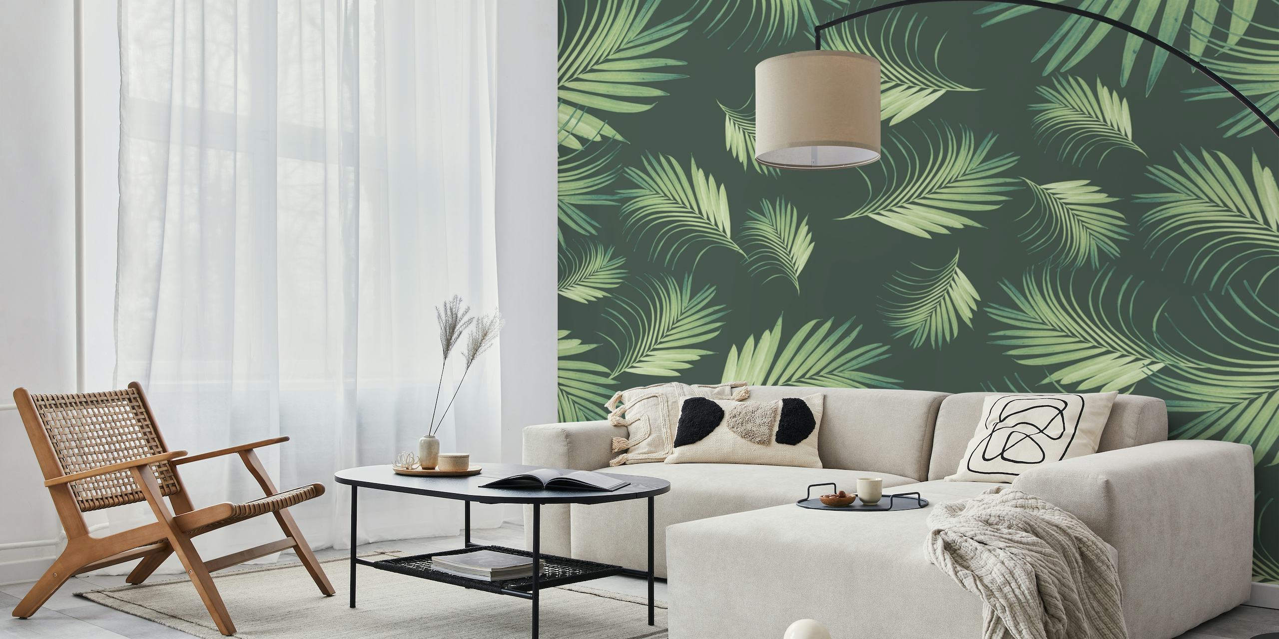 Tropical Palms Pattern 1 wallpaper