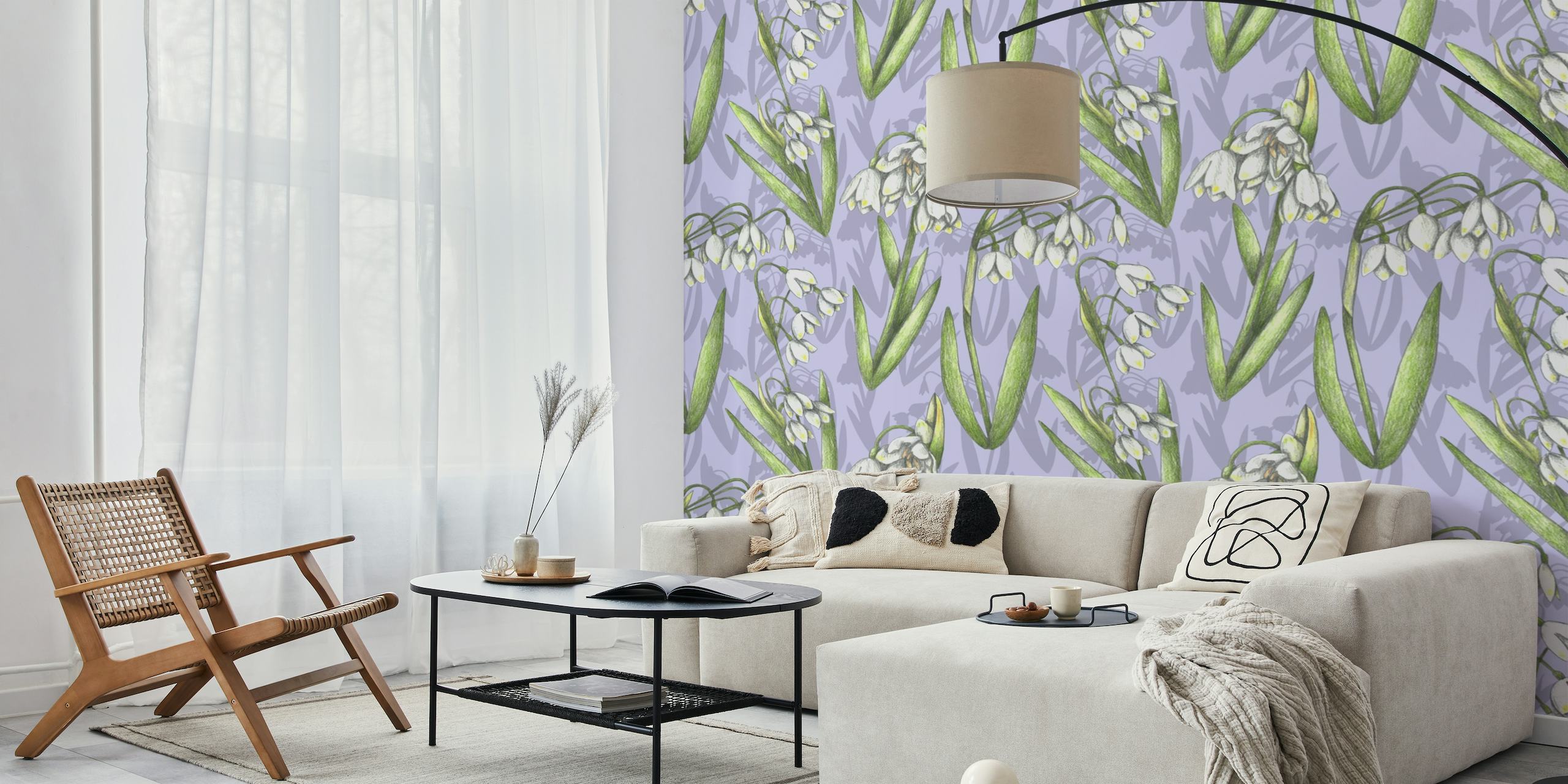Lily-of-Valley Lilac wallpaper