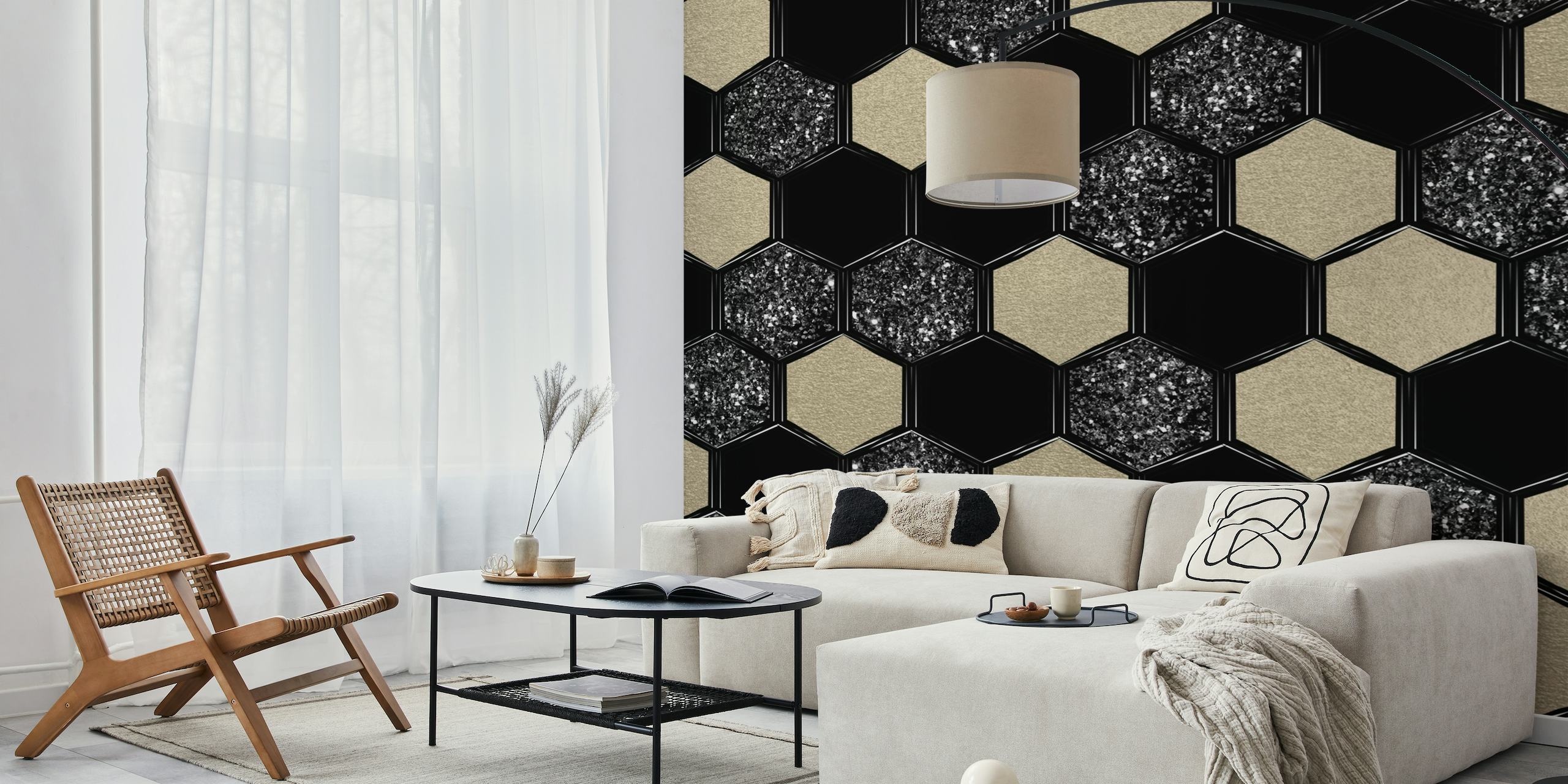 Hexagon Glitter Glam 1 wallpaper