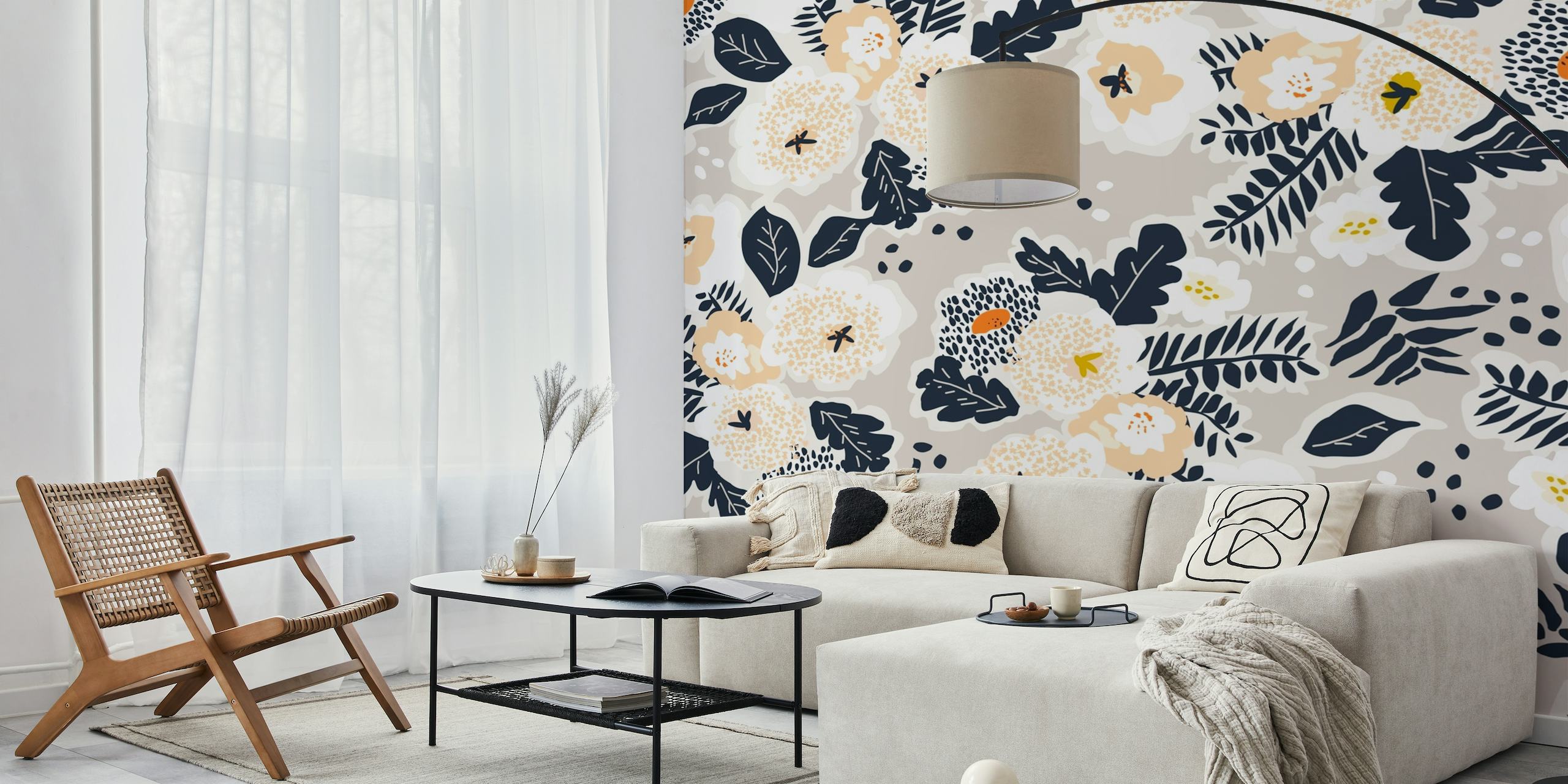 Bold nordic flowers tapety