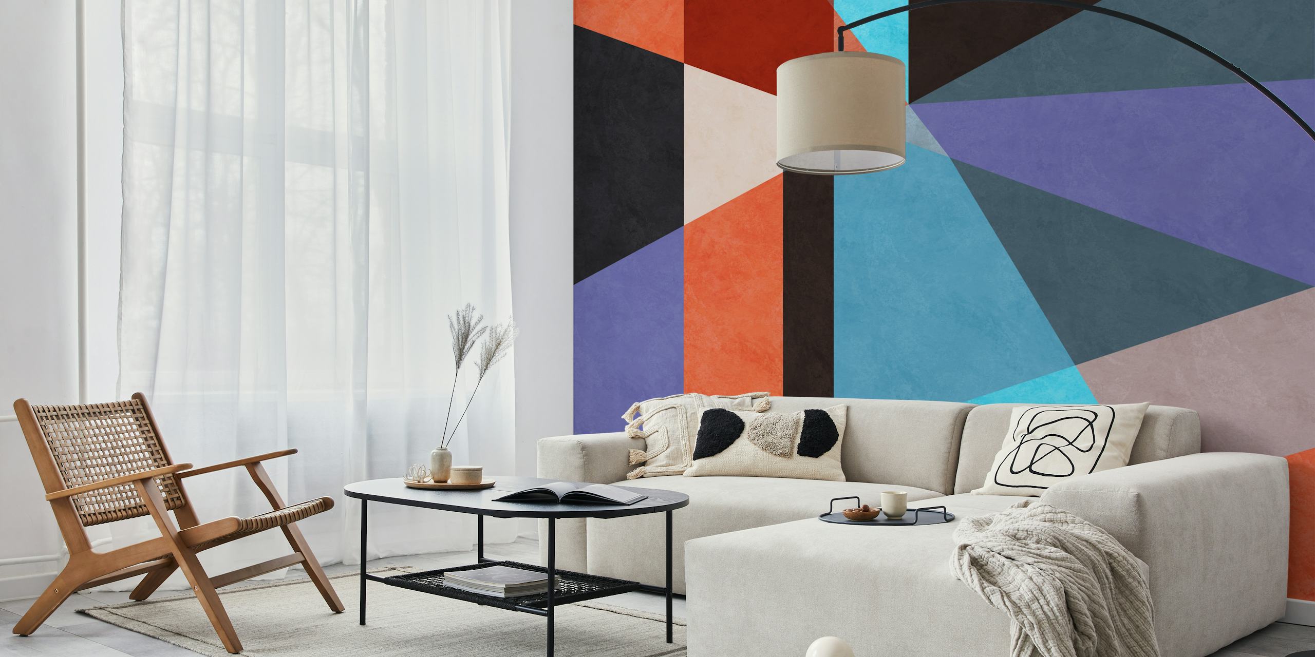 Geometric Pattern 7 wallpaper in a room