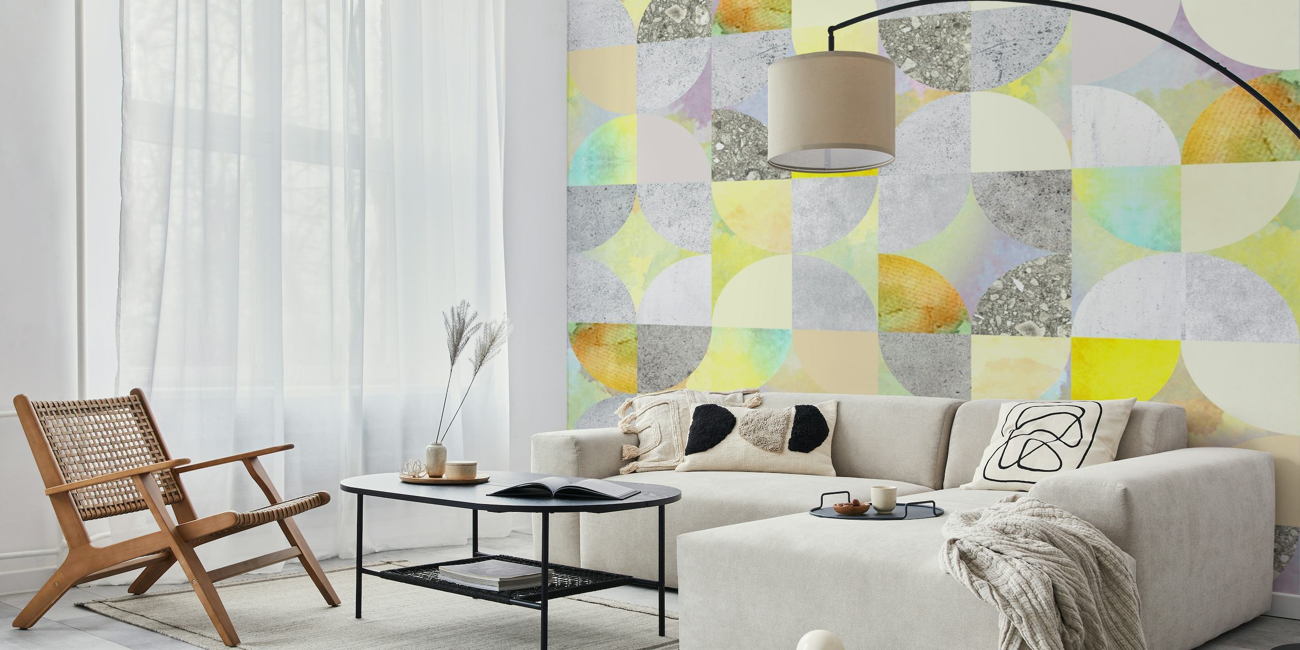 Modern geometric wall papiers peint