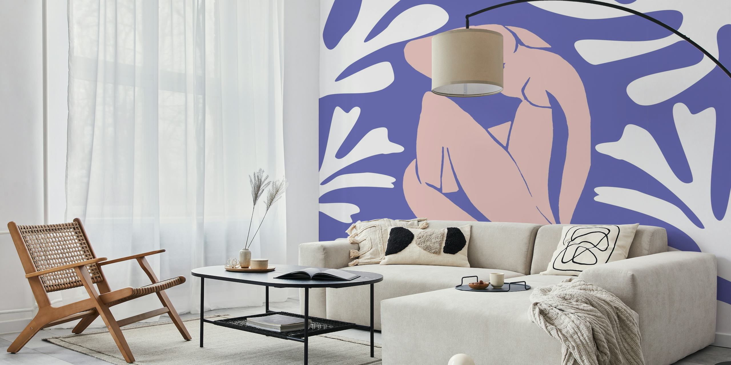 Matisse Inspired Very Peri wallpaper
