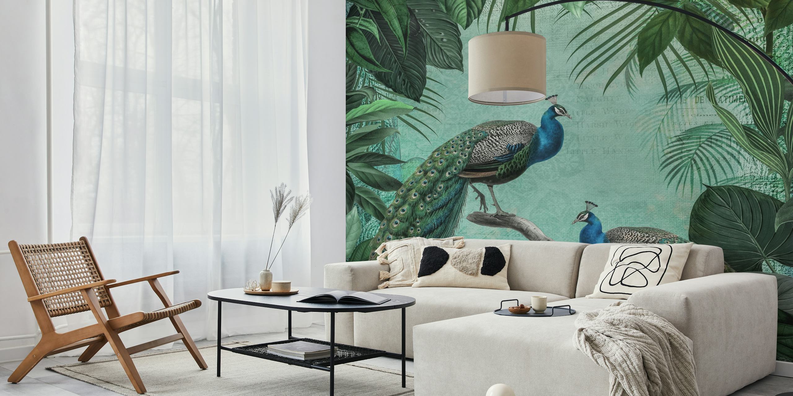 Peacock Paradise Garden tapet i et rom