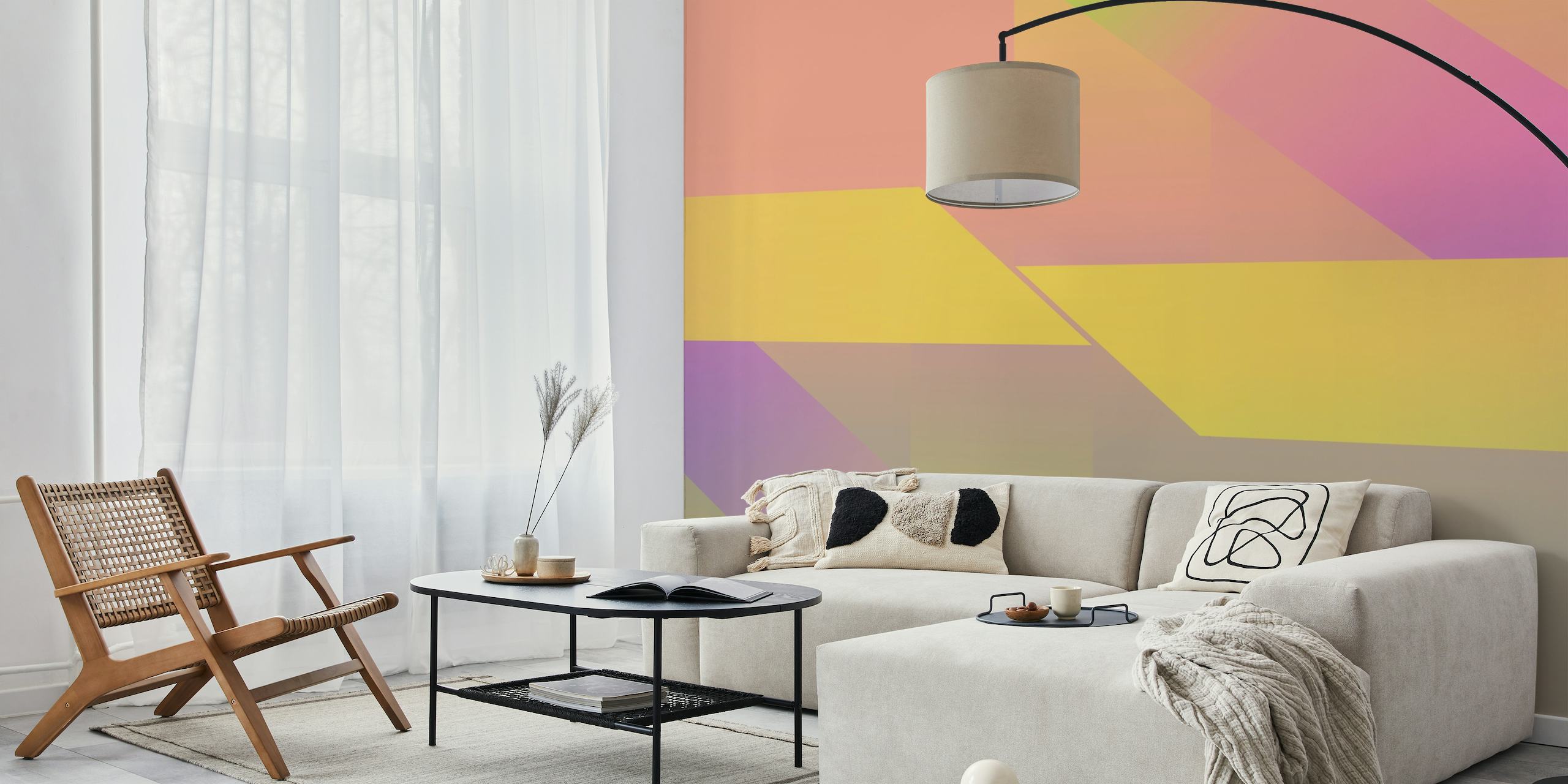 Mid Century Soft Pastel Ombre behang