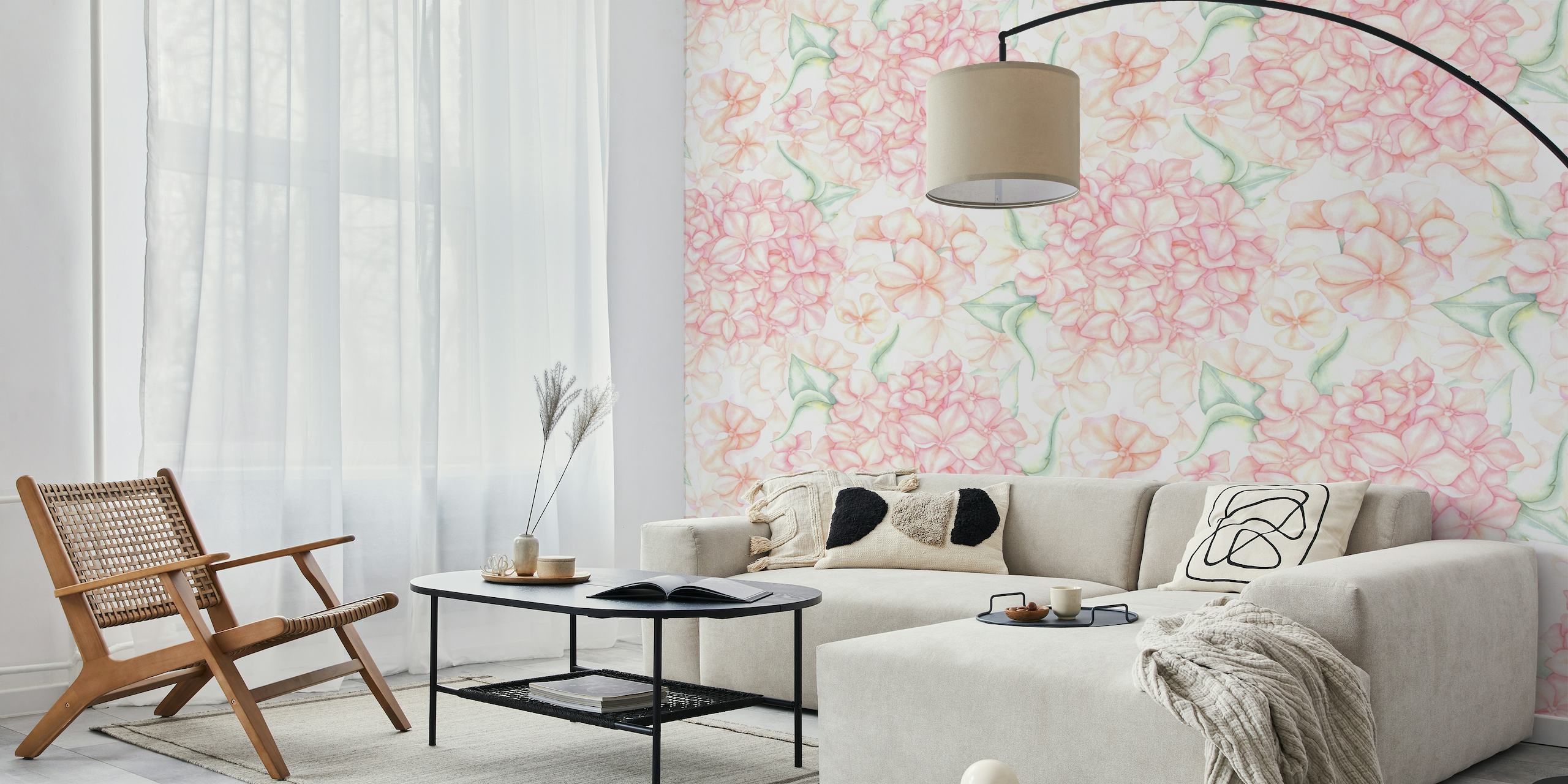 Hortensia flowers boquet wallpaper