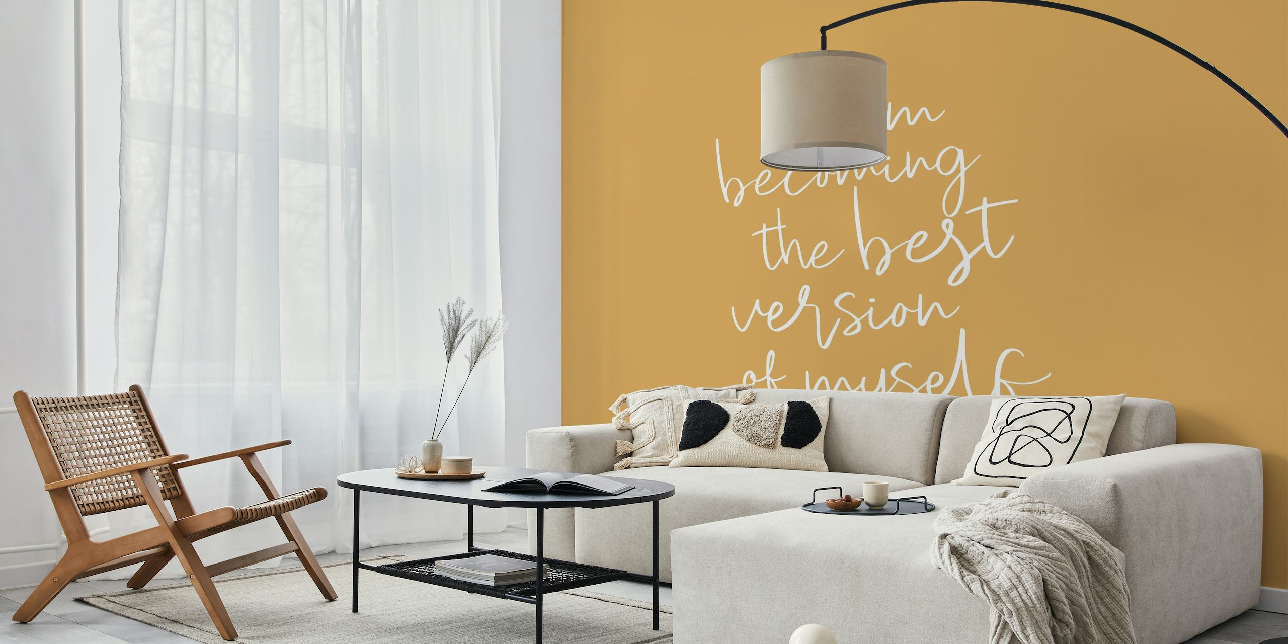 'I am Becoming the Best Version of Myself' Inspirational Wallpaper Mural