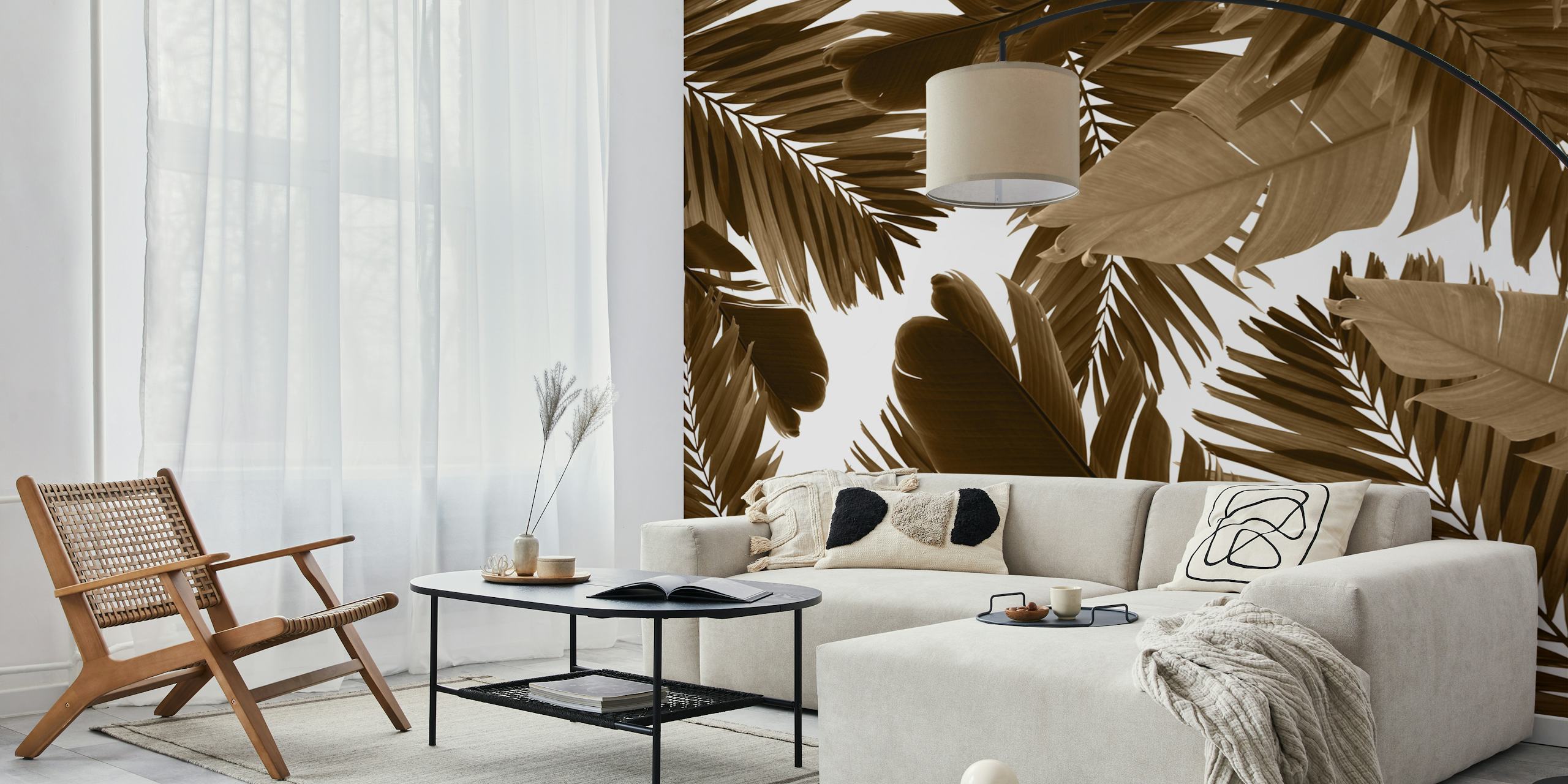 Design tapety Jungle Leaves 2 v místnosti