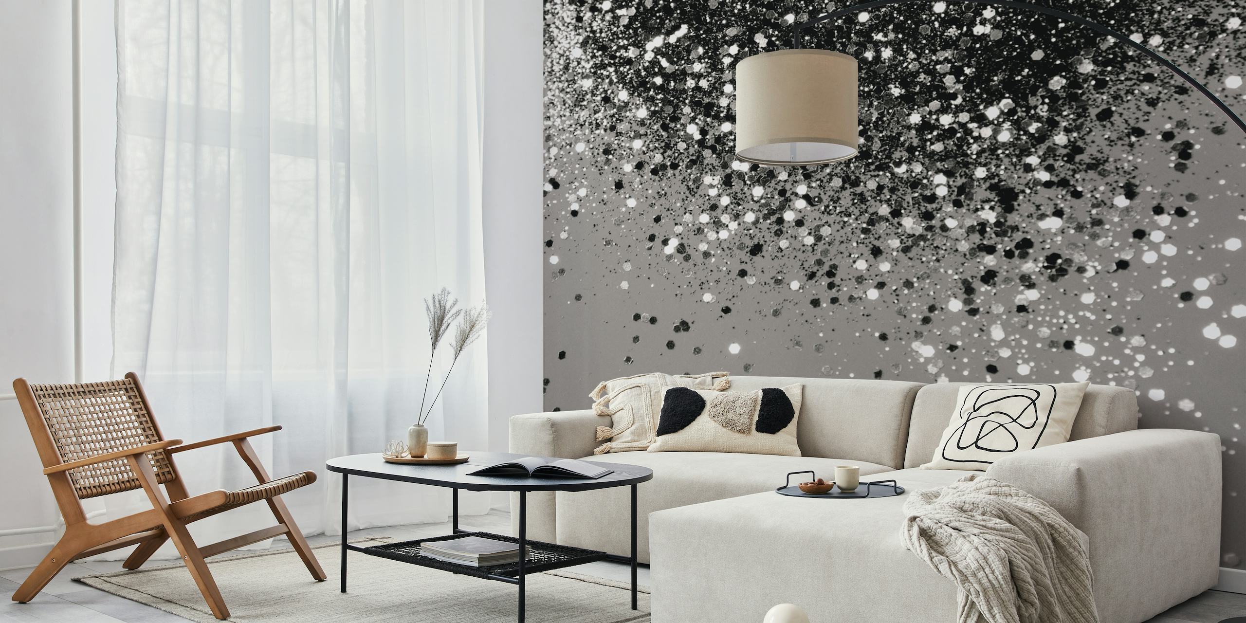 Silver Gray Glitter 1 wallpaper